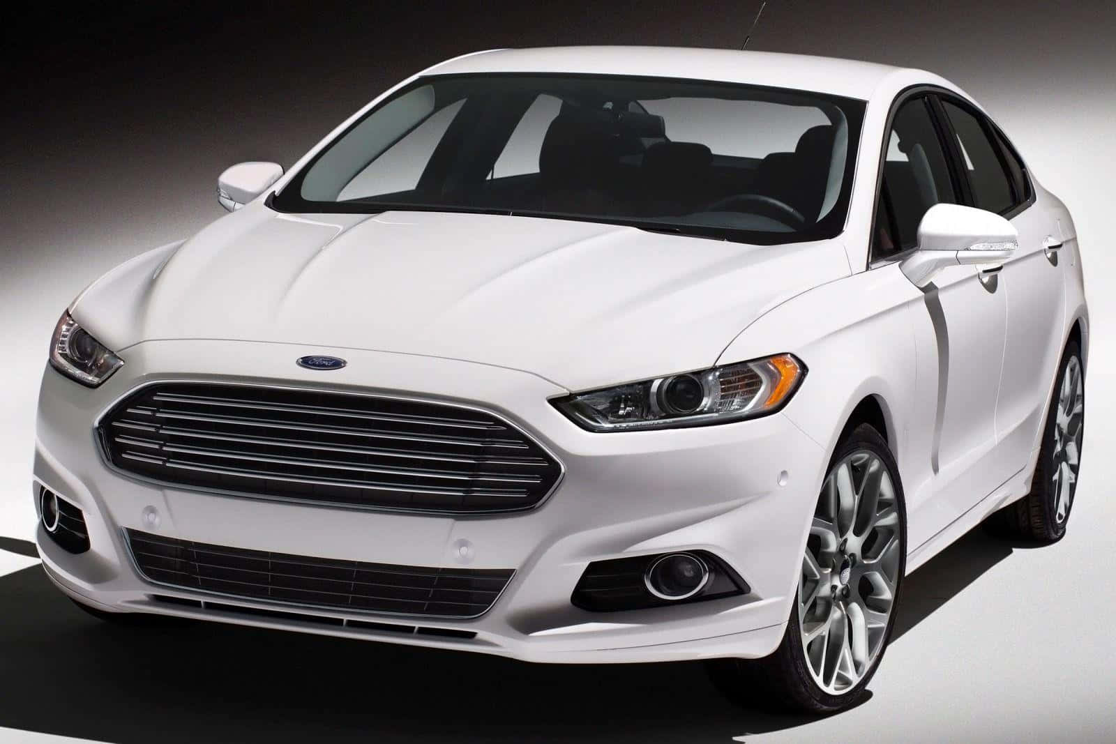 Ford Fusion, white, studio lighting, HD Desktop Wallpaper