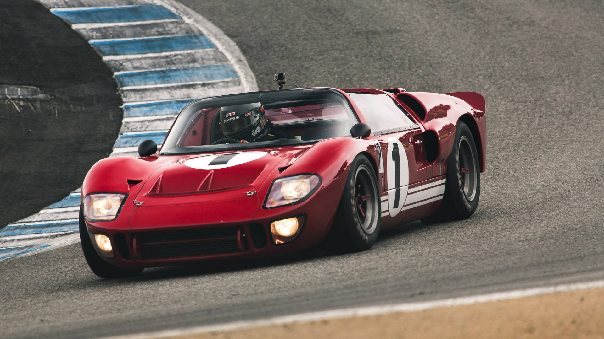 Ford GT, red, vintage race car, Full HD Desktop Wallpaper