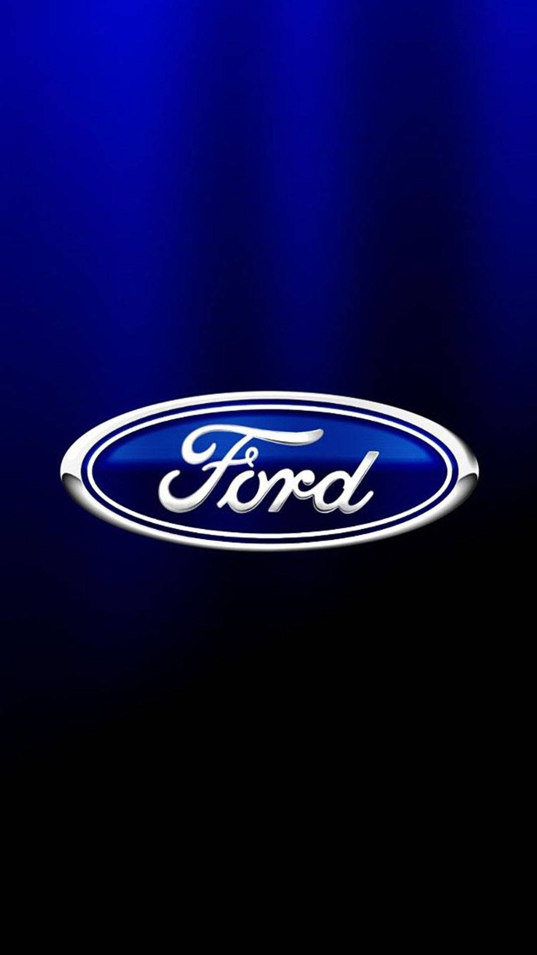 Ford iPhone, Ford logo, gradient blue to black, Full HD Phone Wallpaper