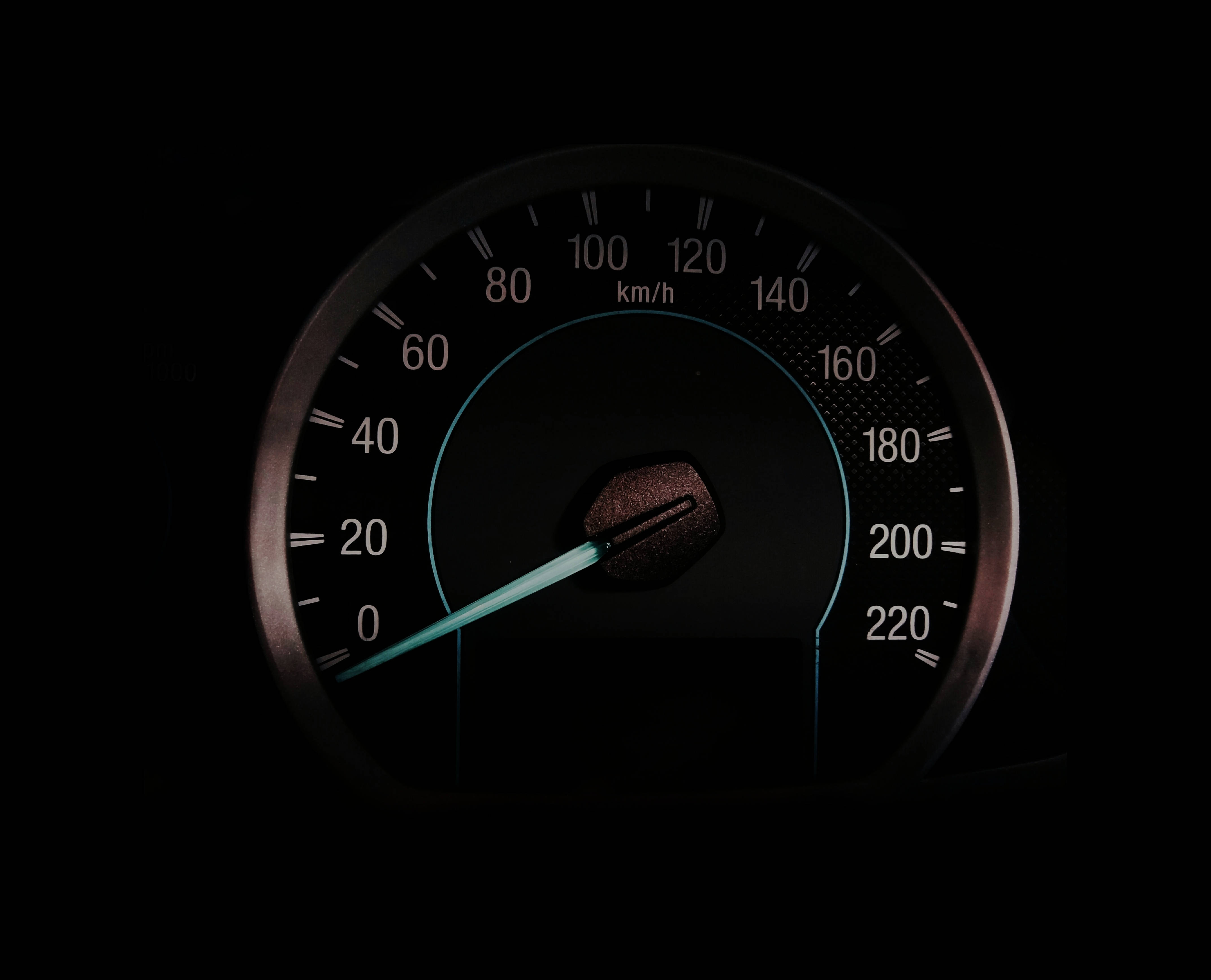 Ford iPhone, speedometer, glowing needle, 4K Desktop Wallpaper