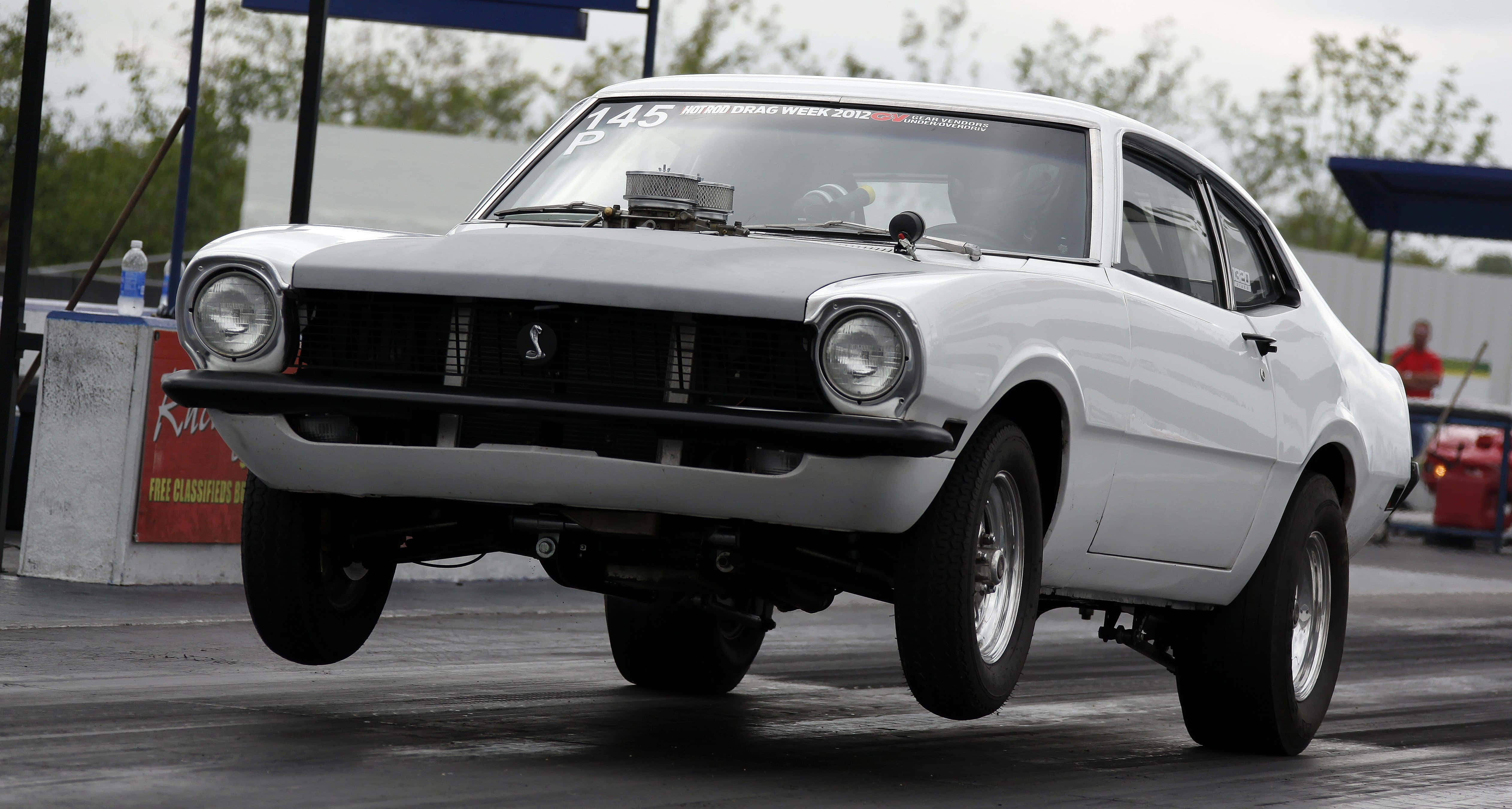 Ford Maverick, white, classic muscle car, 4K Desktop Wallpaper