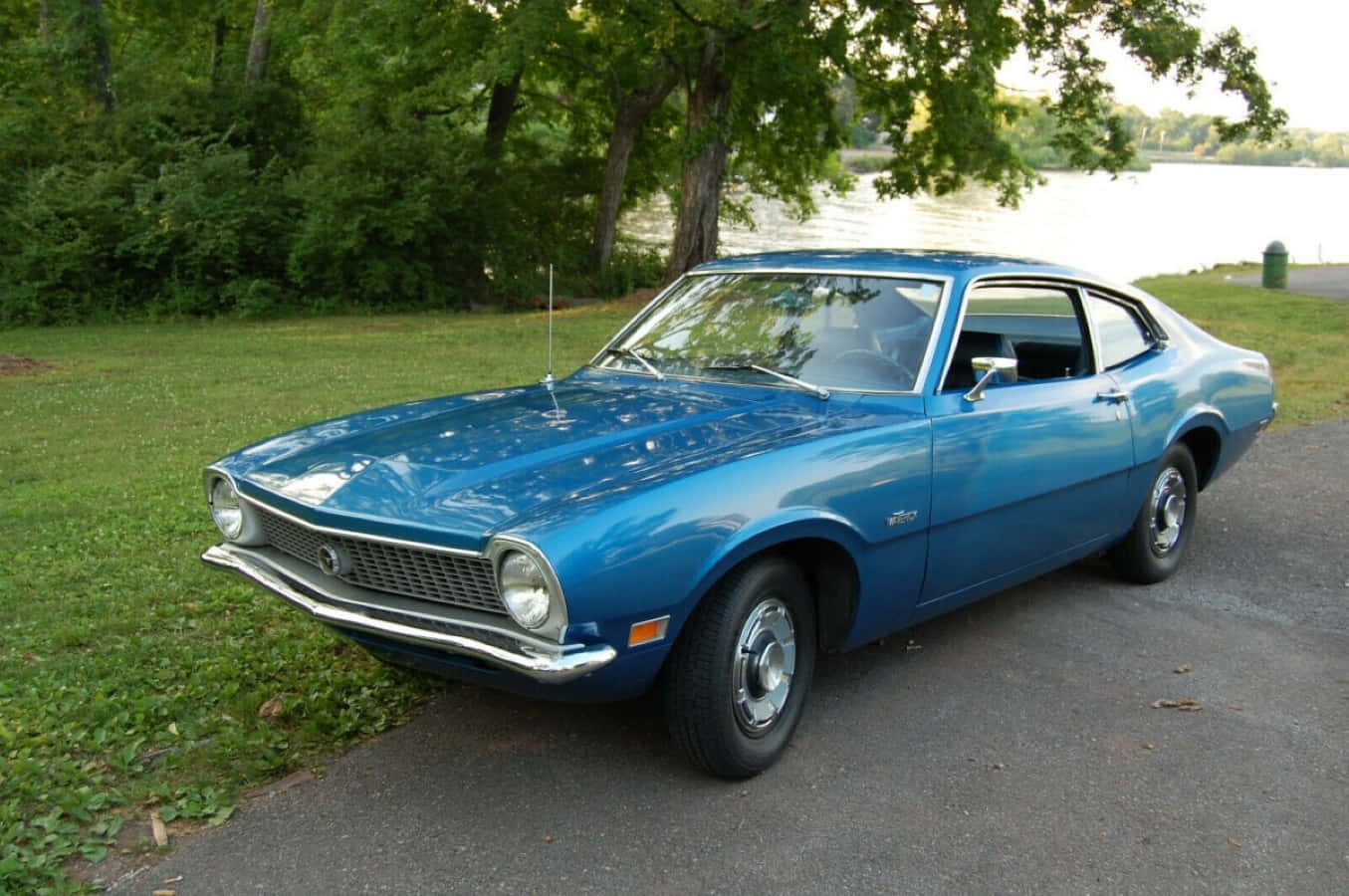 Ford Maverick, classic blue, muscle car, HD Desktop Wallpaper