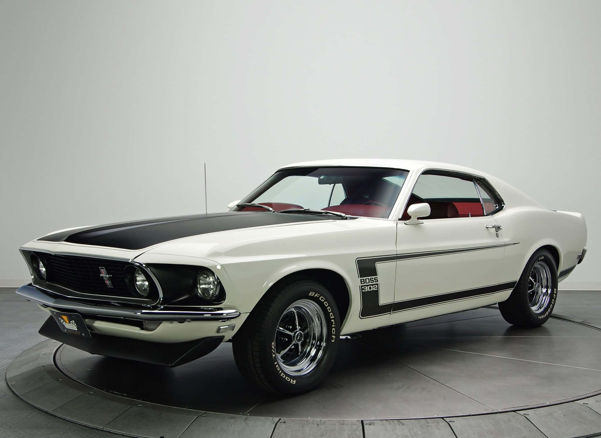 Ford Mustang Boss 302, 1969 Ford Mustang Boss 302, white, Full HD Desktop Wallpaper
