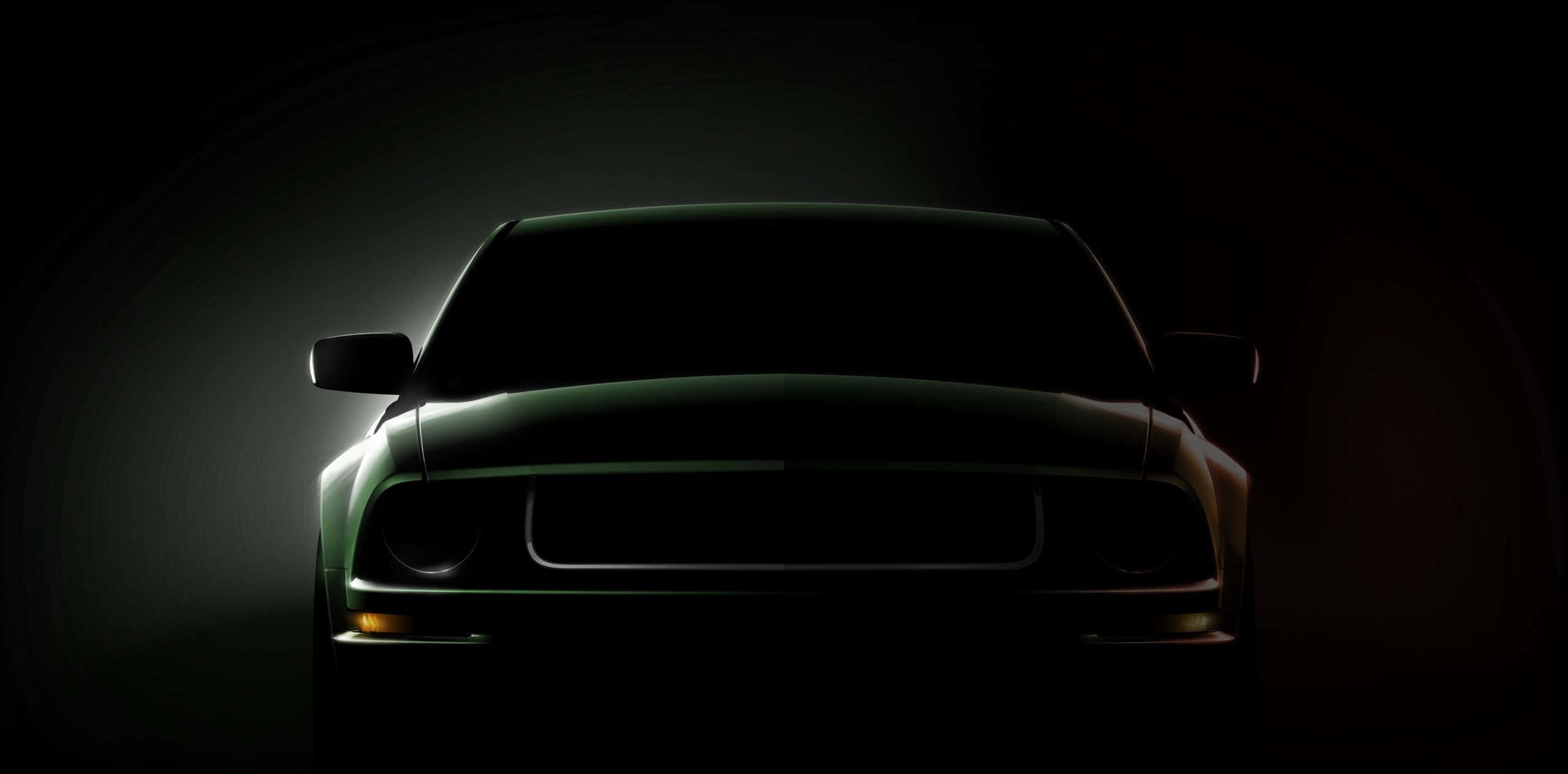 Ford Mustang Bullitt, open road, dark gradient backdrop, Full HD Desktop Wallpaper