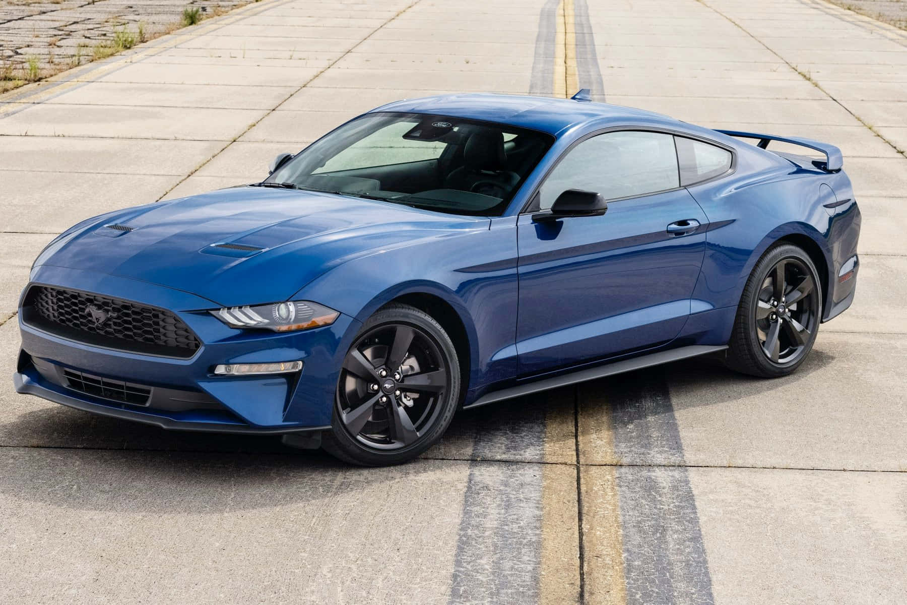 Ford Mustang California Special, blue, concrete road, HD Desktop Wallpaper