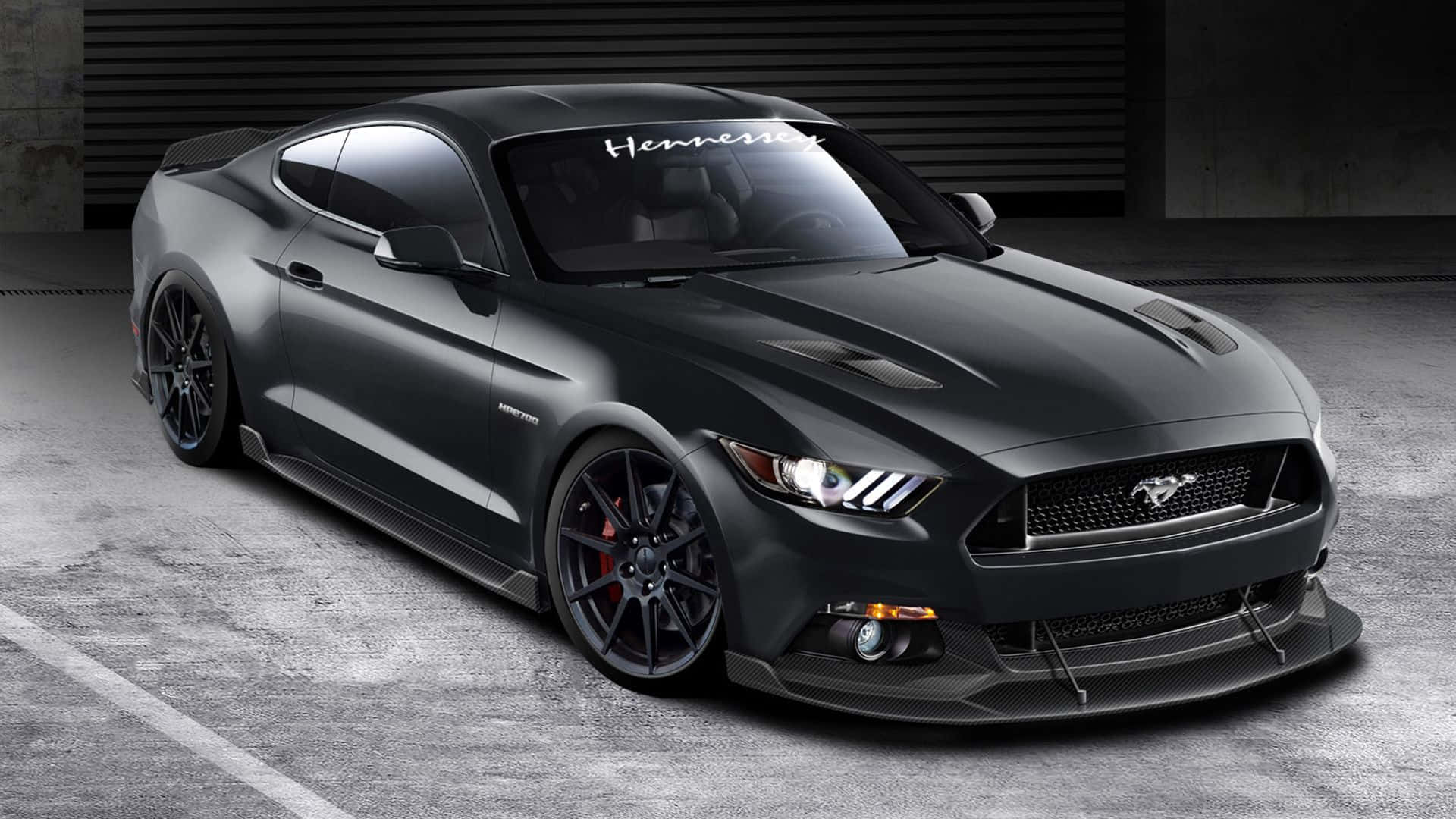 Ford Mustang California Special, matte black, carbon fiber accents, Full HD Desktop Wallpaper