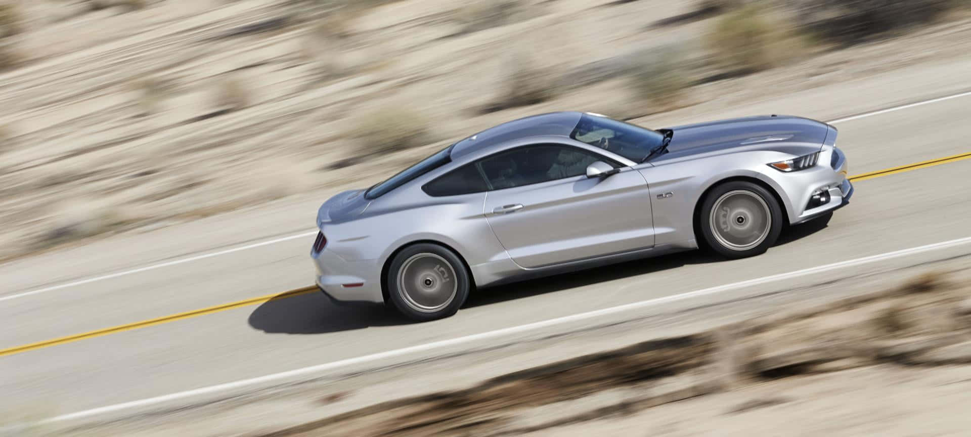 Ford Mustang California Special, silver, desert highway, Full HD Desktop Wallpaper