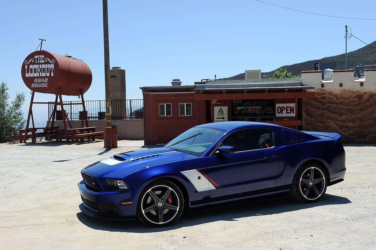 Ford Mustang Roush, Stage 3, shiny blue, HD Desktop Wallpaper