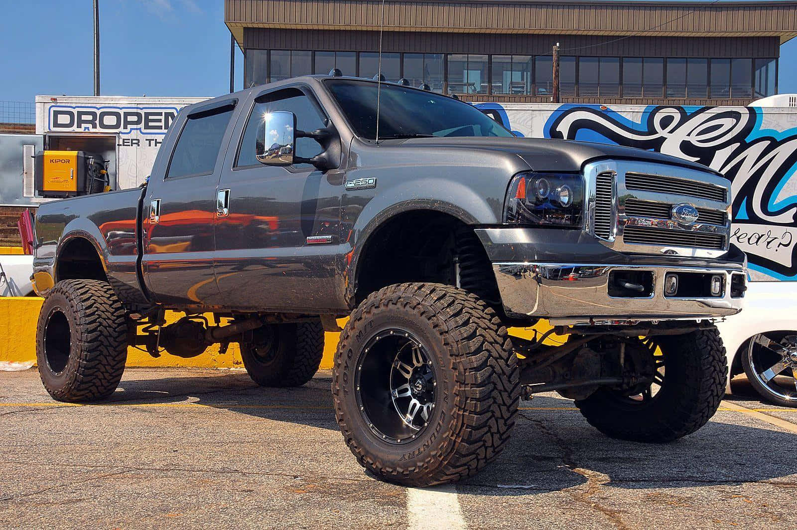 Ford F-250, chrome, lifted, HD Desktop Wallpaper