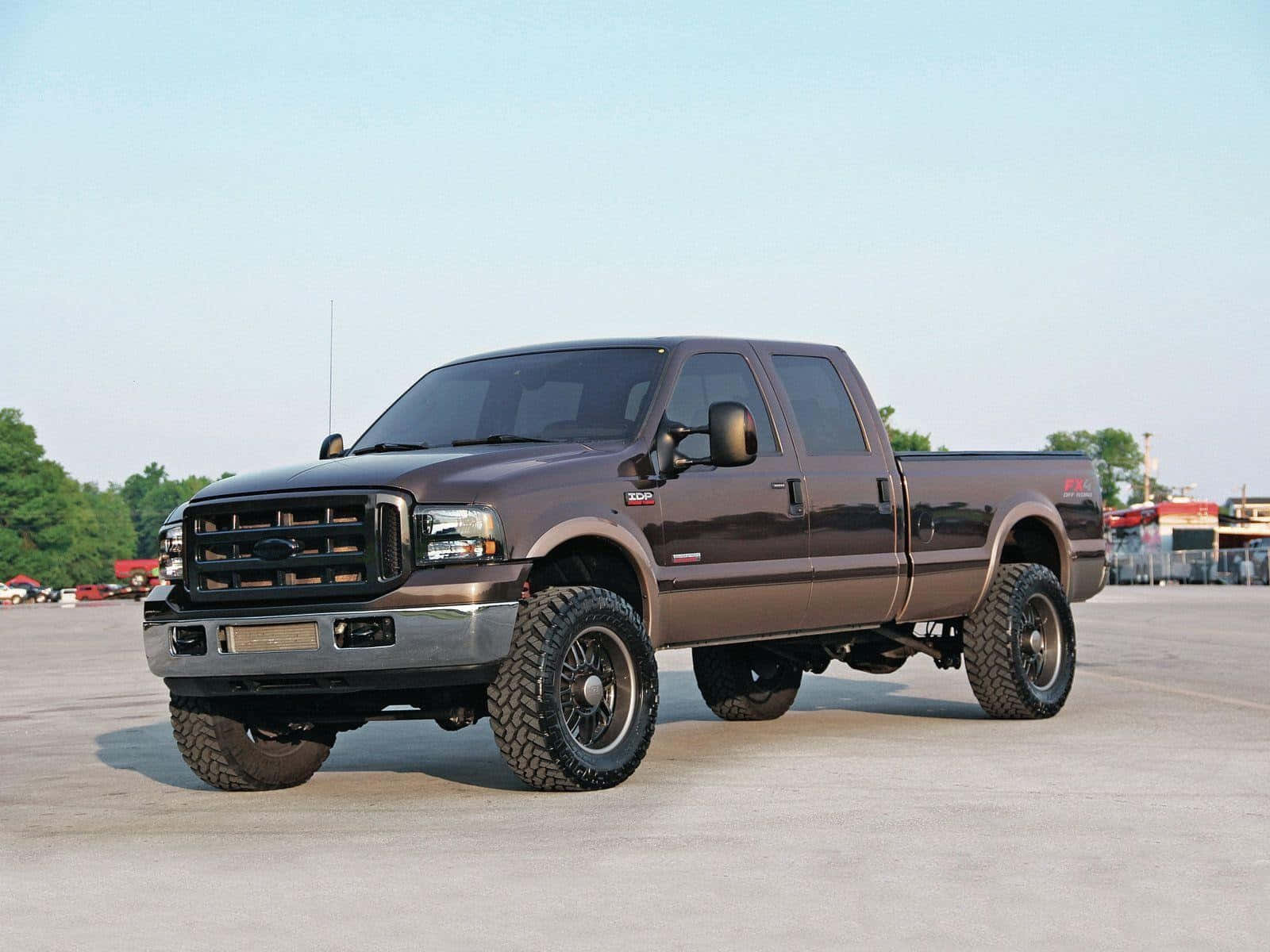 Ford F-250, lifted, brown, HD Desktop Wallpaper
