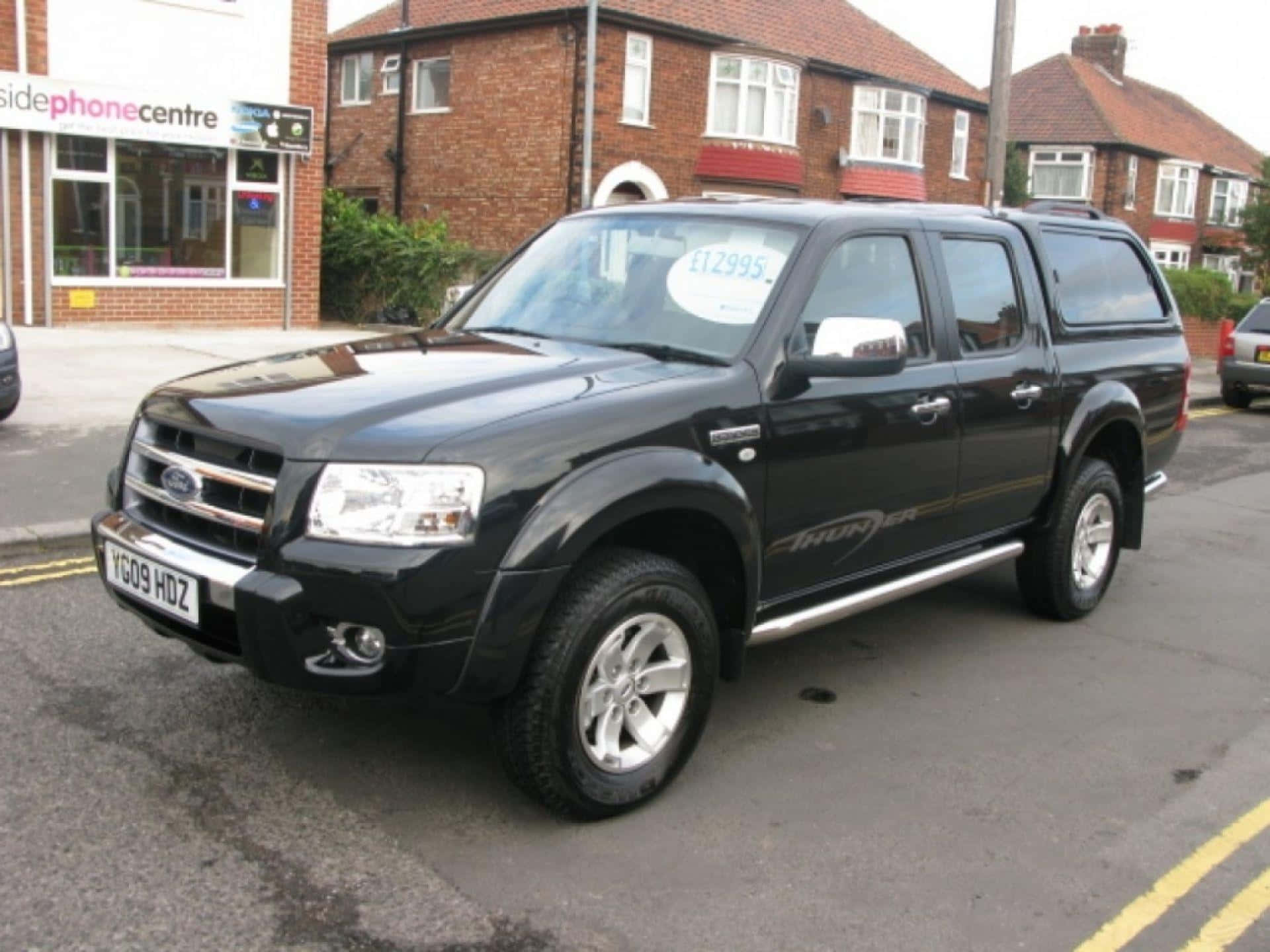 Ford Ranger, black, pickup truck, Full HD Desktop Wallpaper