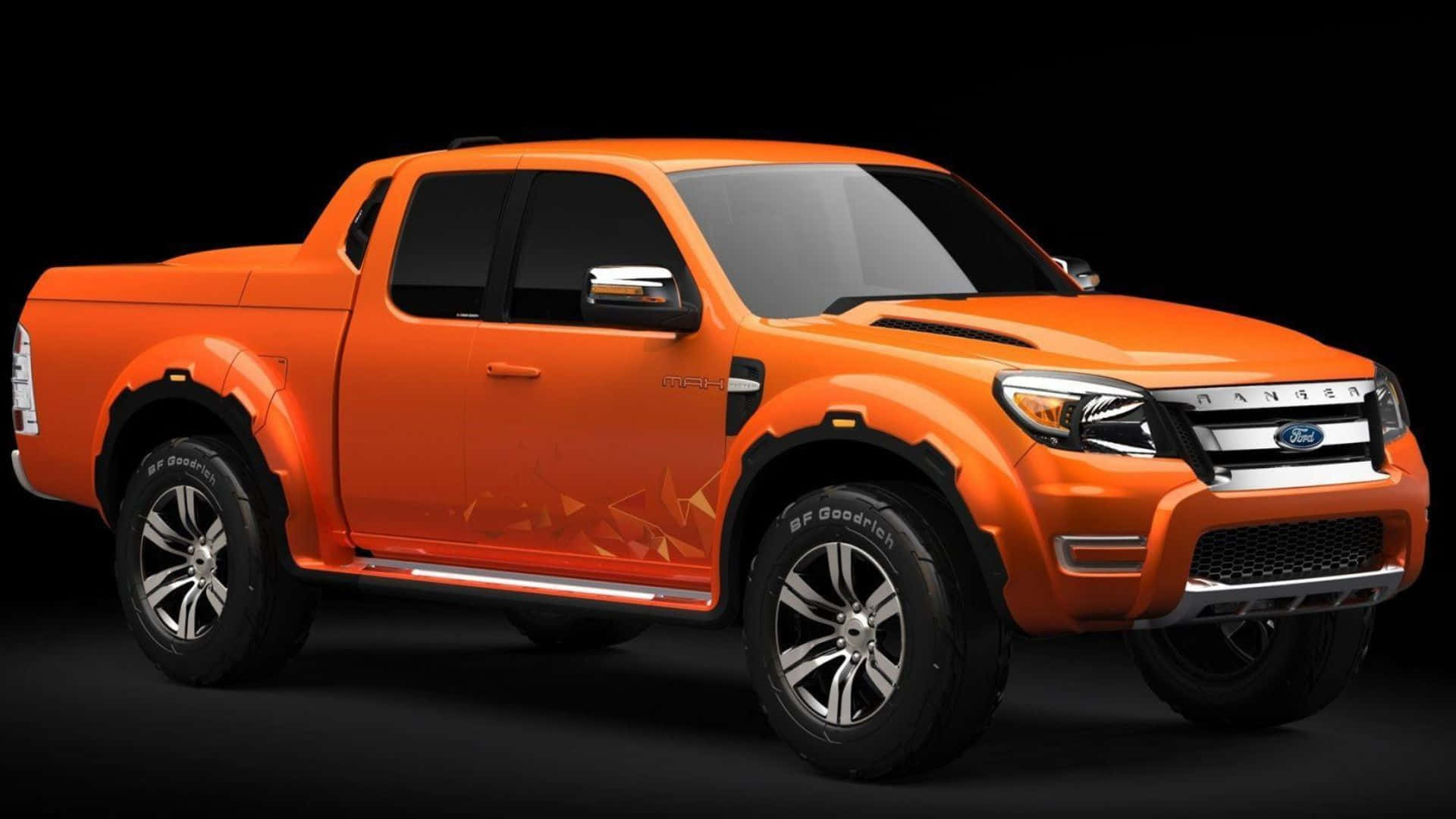 Ford Ranger, orange, black accents, Full HD Desktop Wallpaper