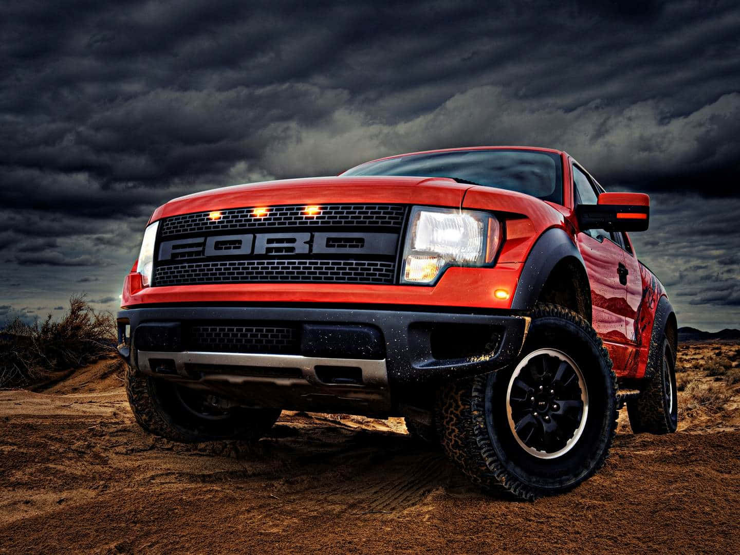 Ford Ranger, bold red, rugged dirt, HD Desktop Wallpaper