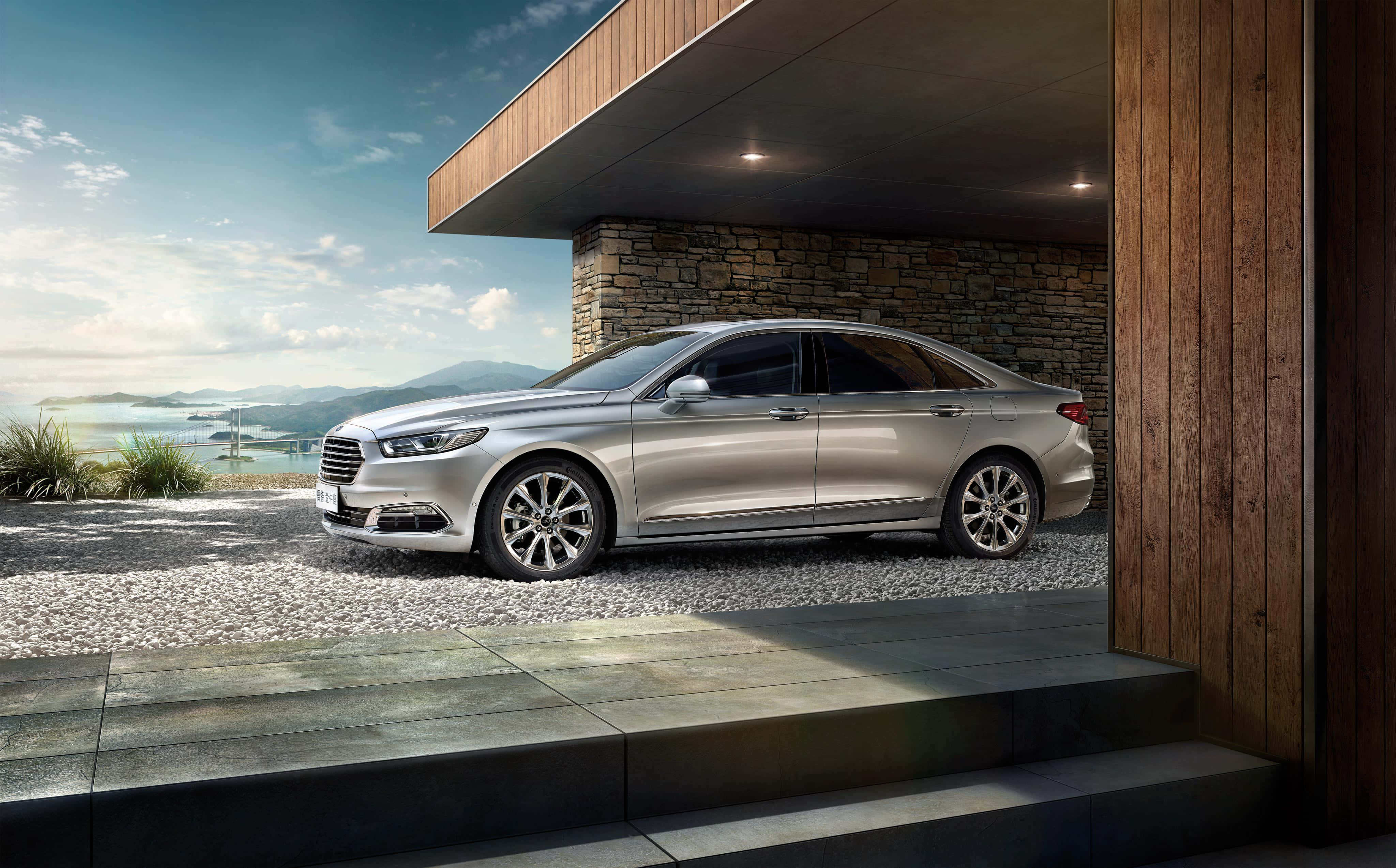 Ford Taurus, silver, sedan, 4K Desktop Wallpaper