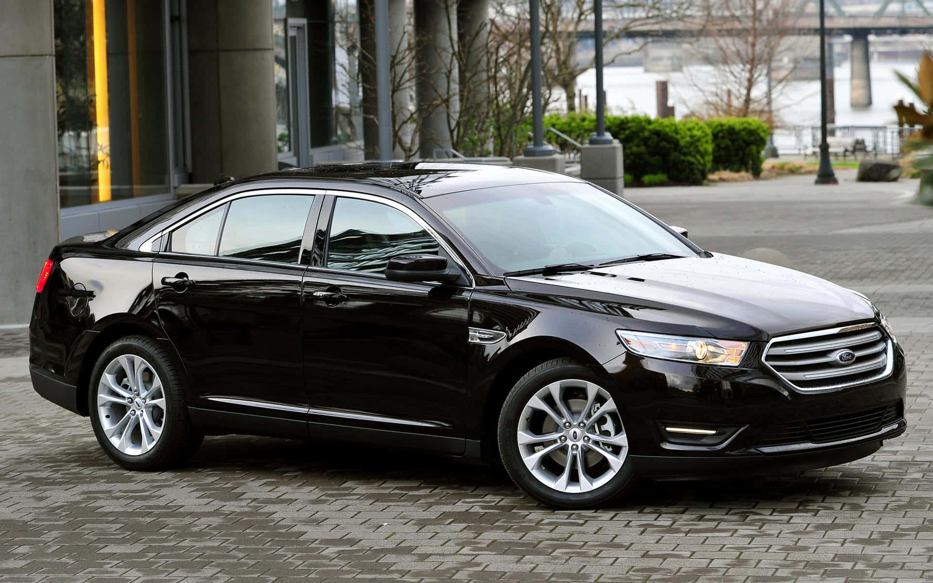 Ford Taurus, black, sedan, Full HD Desktop Wallpaper