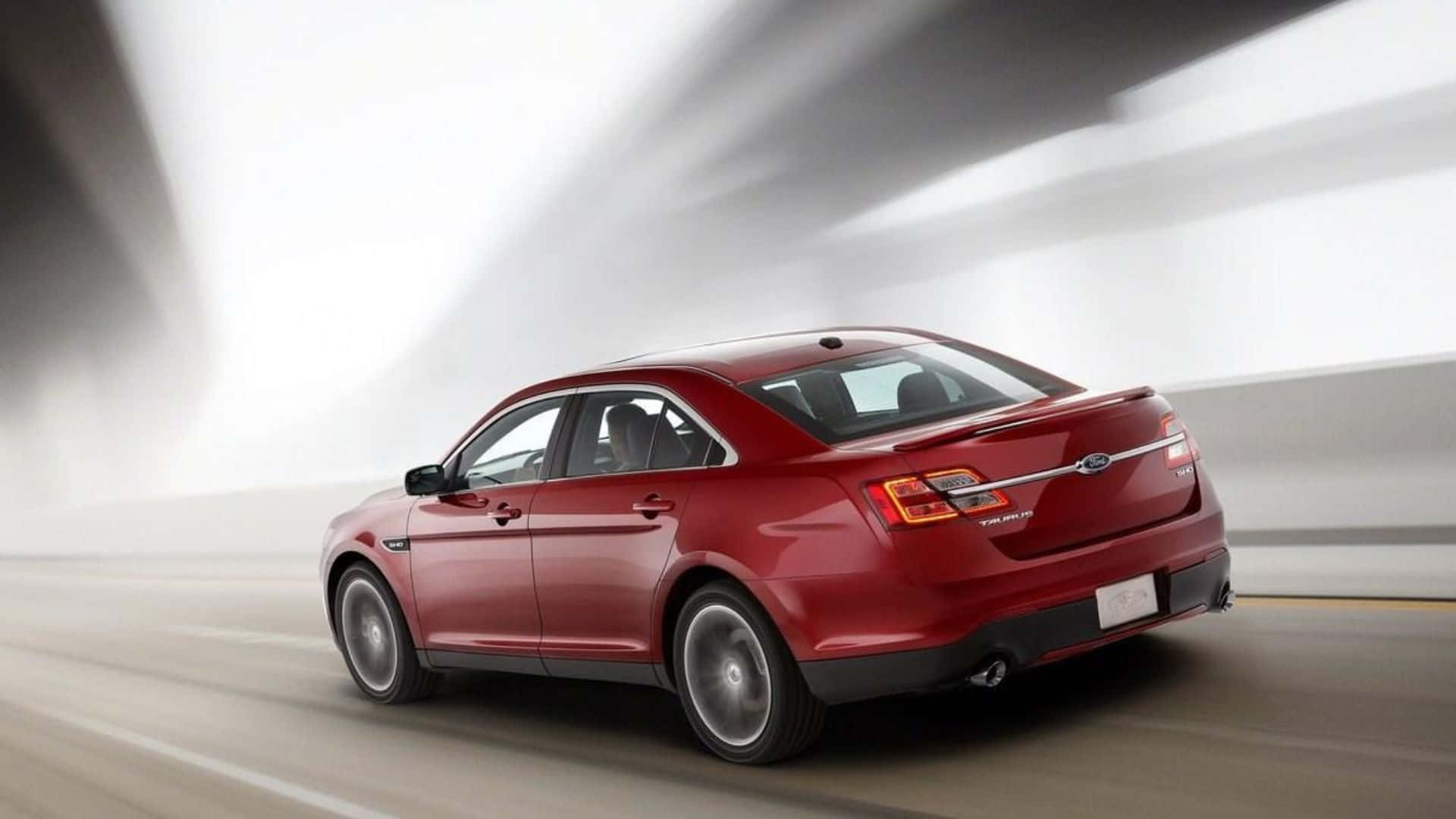 Ford Taurus, glossy red, sedan, Full HD Desktop Wallpaper