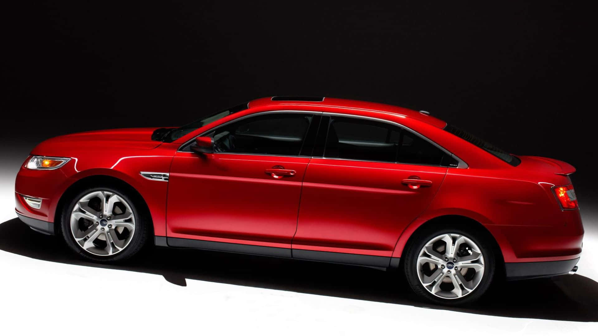 Ford Taurus, red sedan, studio lights, Full HD Desktop Wallpaper