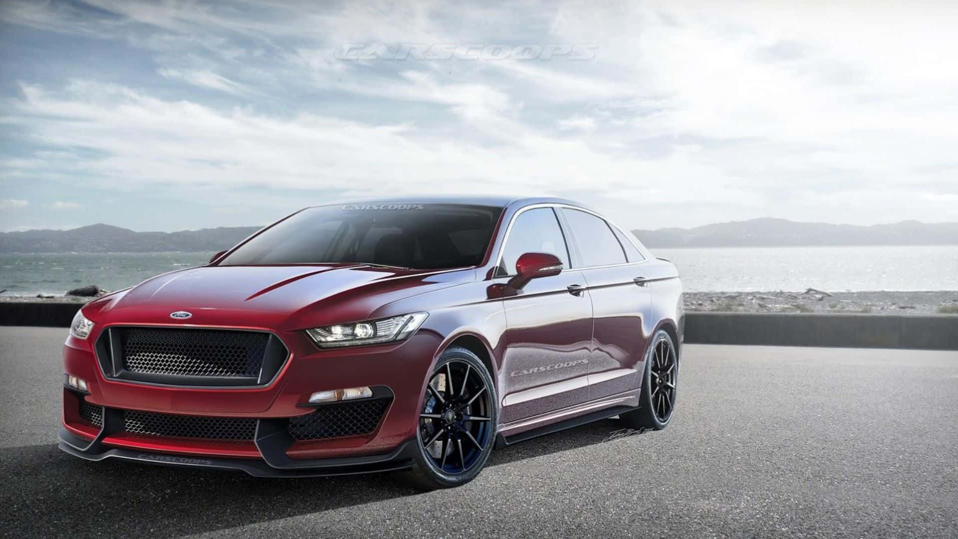 Ford Taurus, red, glossy, Full HD Desktop Wallpaper
