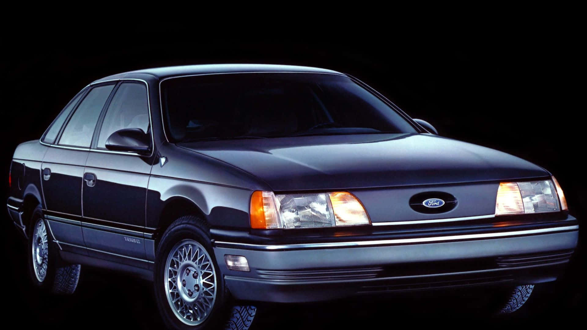 Ford Taurus, dark blue, sedan, Full HD Desktop Wallpaper