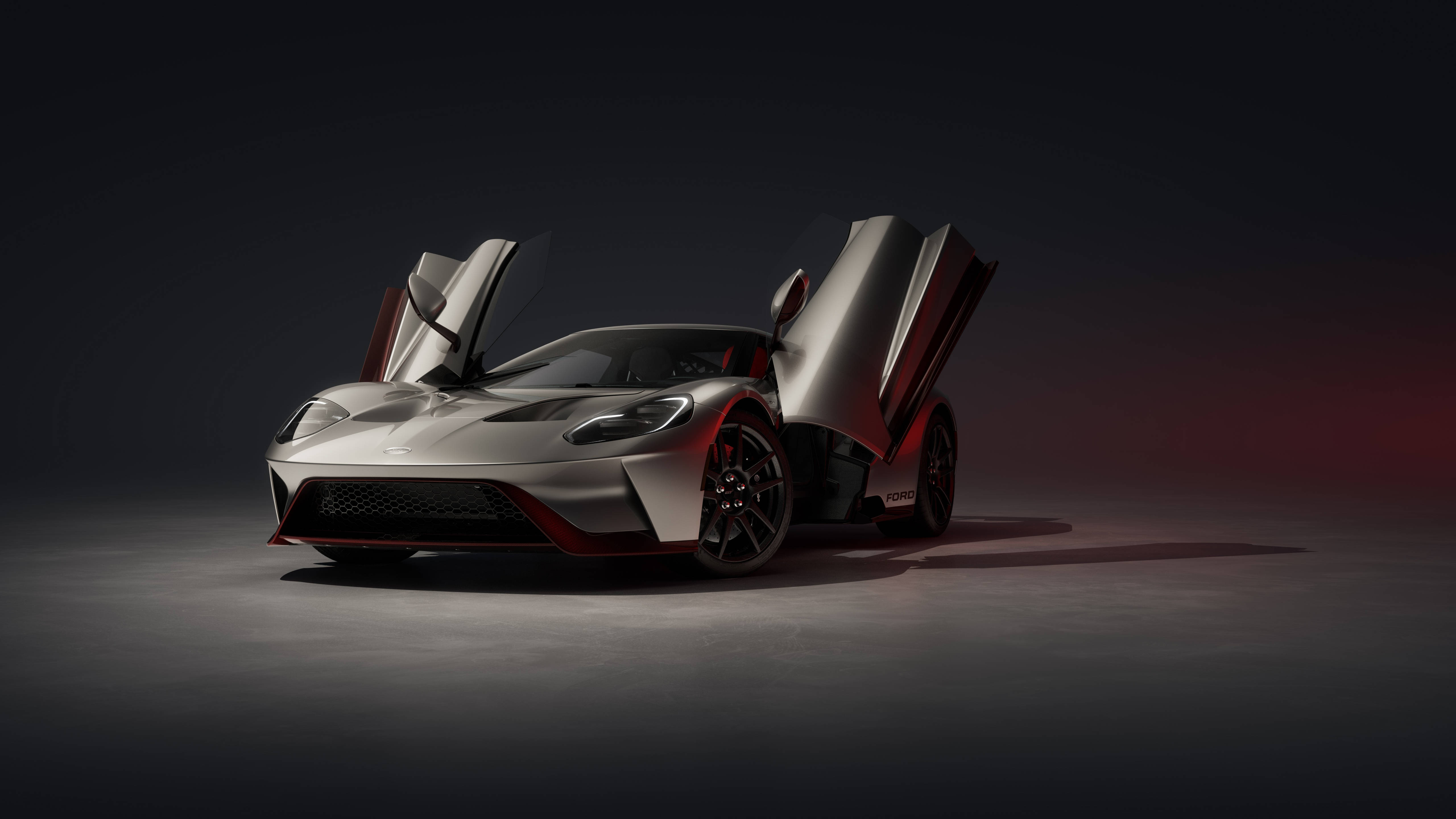 silver, sports car, gullwing doors, 5K Desktop Wallpaper