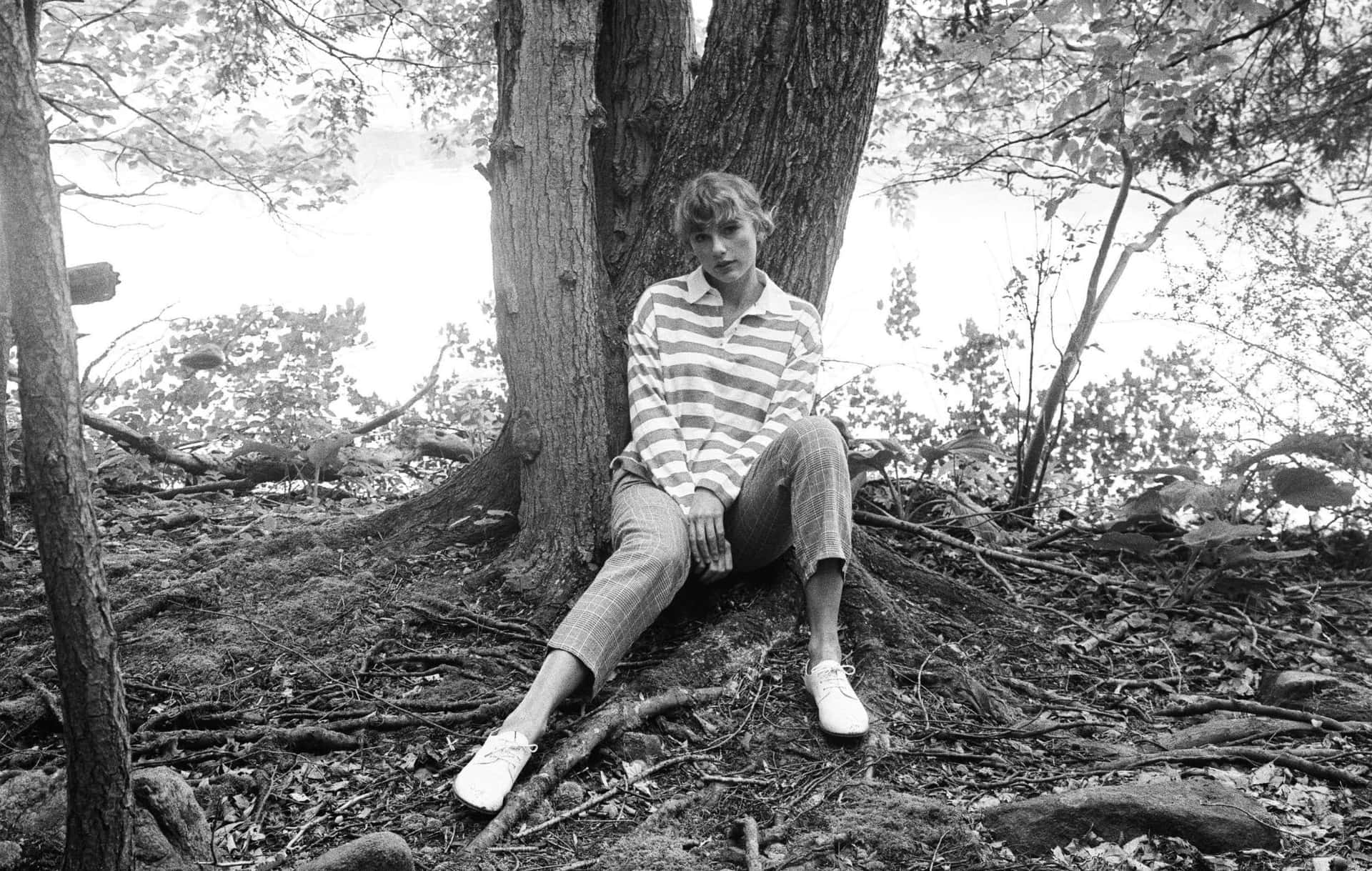 contemplative forest retreat, striped shirt, plaid pants, Full HD Desktop Wallpaper