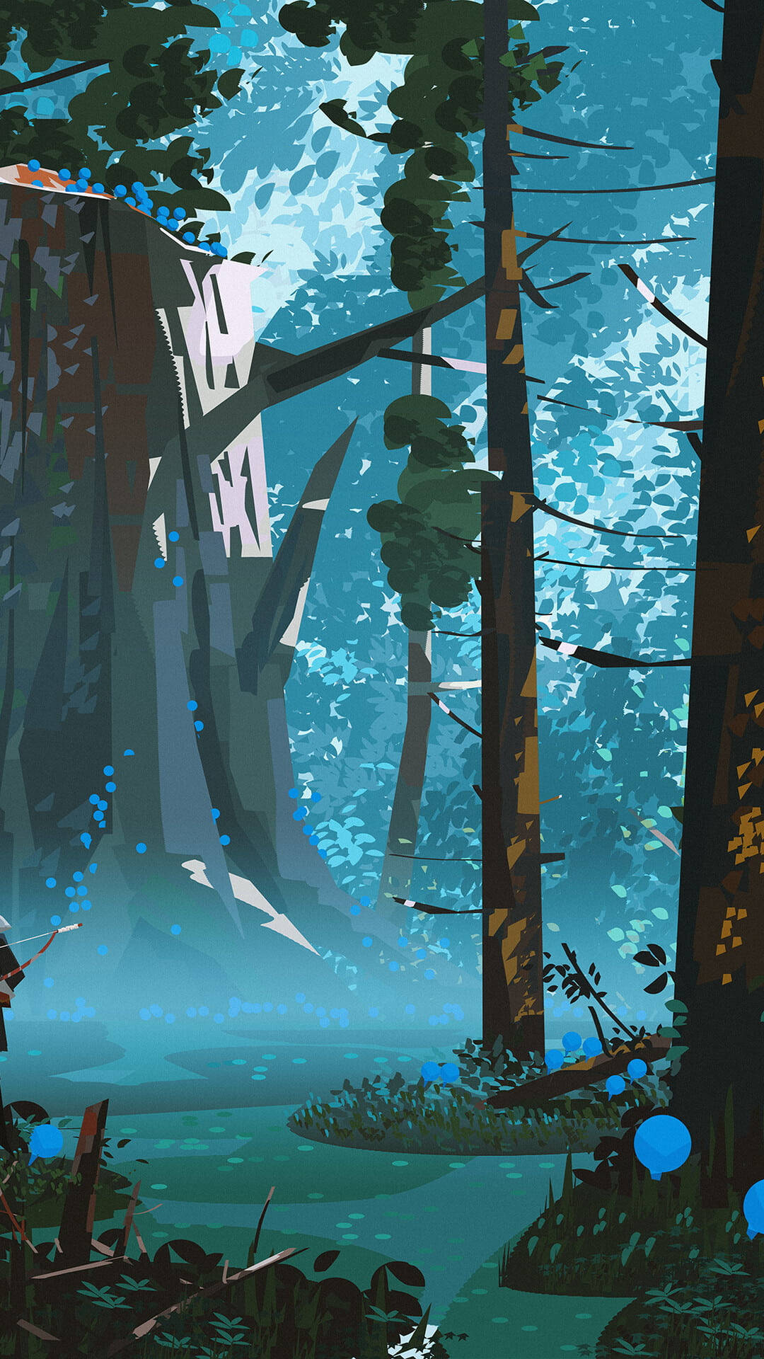 vector art, jungle, iPhone, Full HD Phone Wallpaper