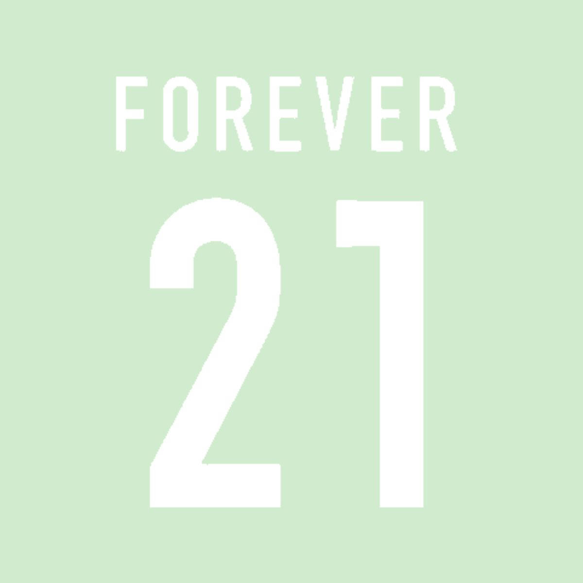 Forever 21, mint green, white text, SD Desktop Wallpaper