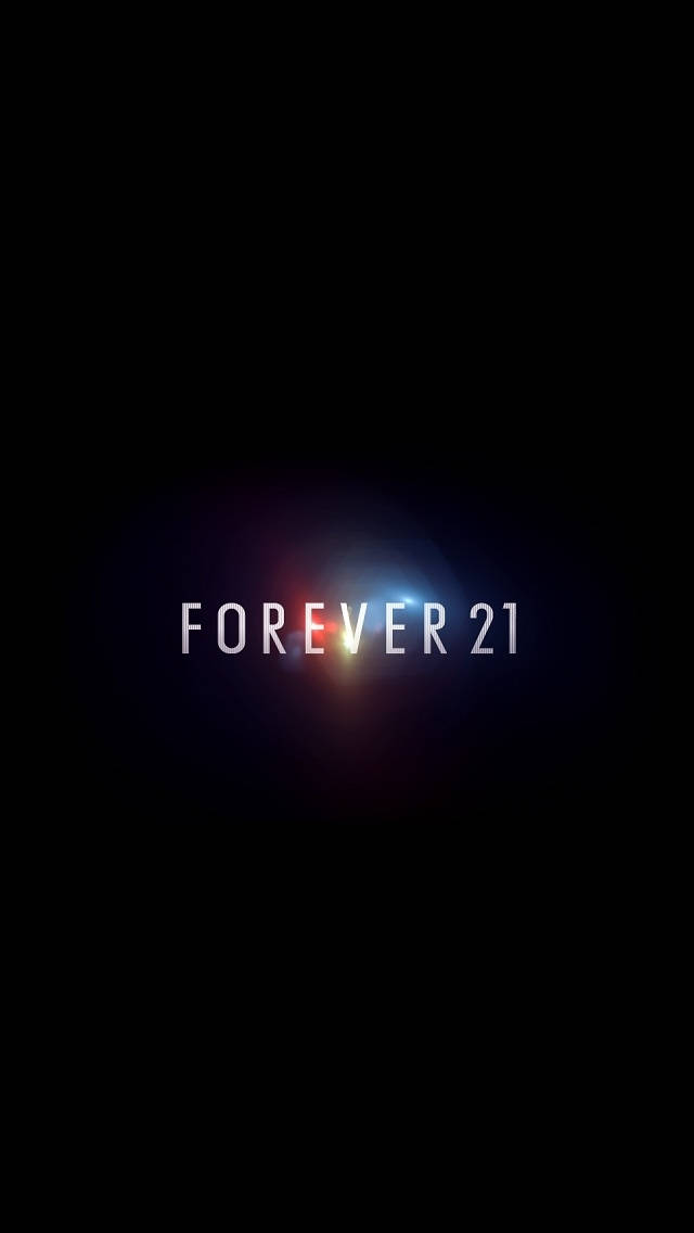 Forever 21, black background, red and blue light, SD Phone Wallpaper