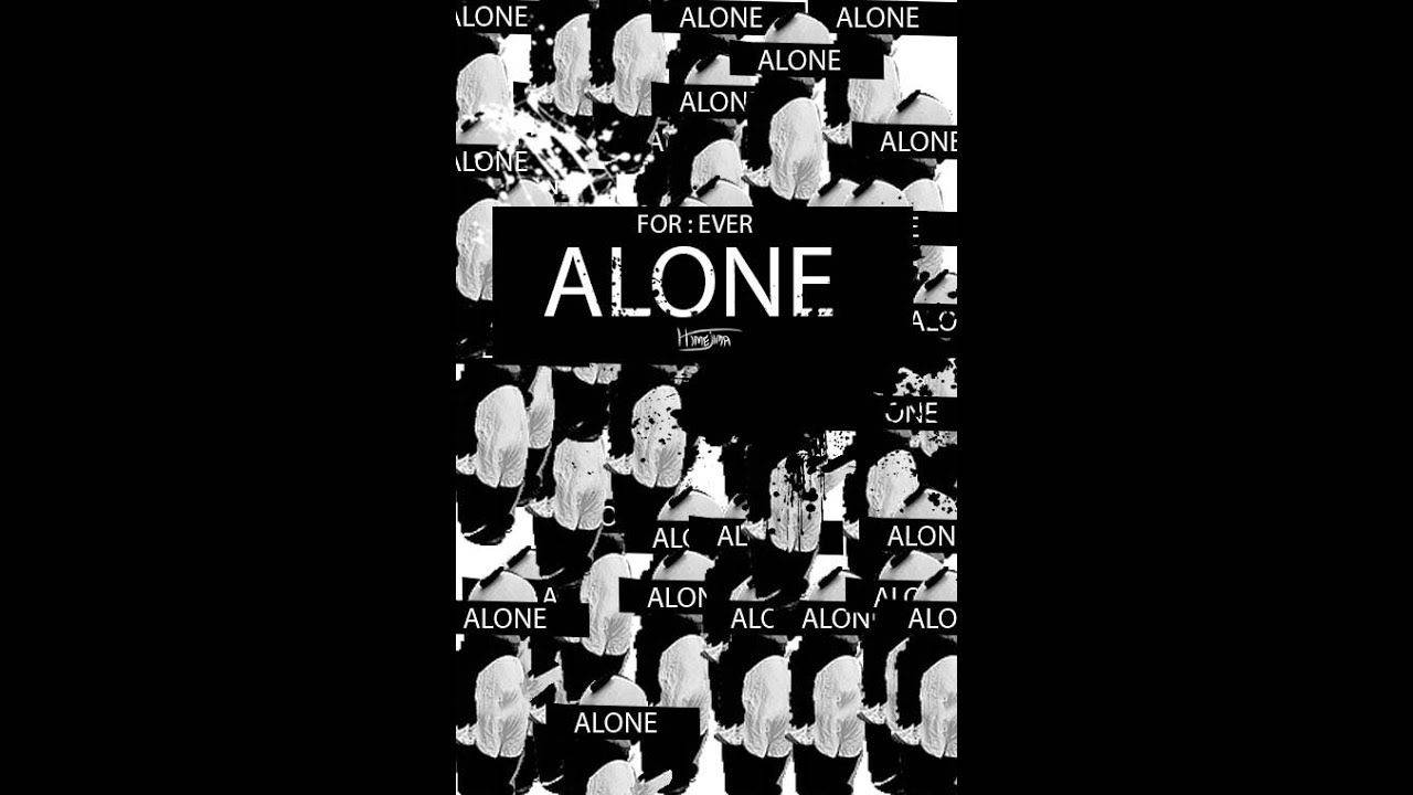 Forever Alone, black and white, collage, HD Desktop Wallpaper