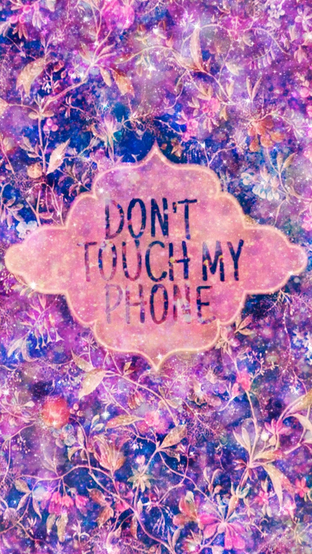 don't touch my phone, purple, pink, HD Phone Wallpaper