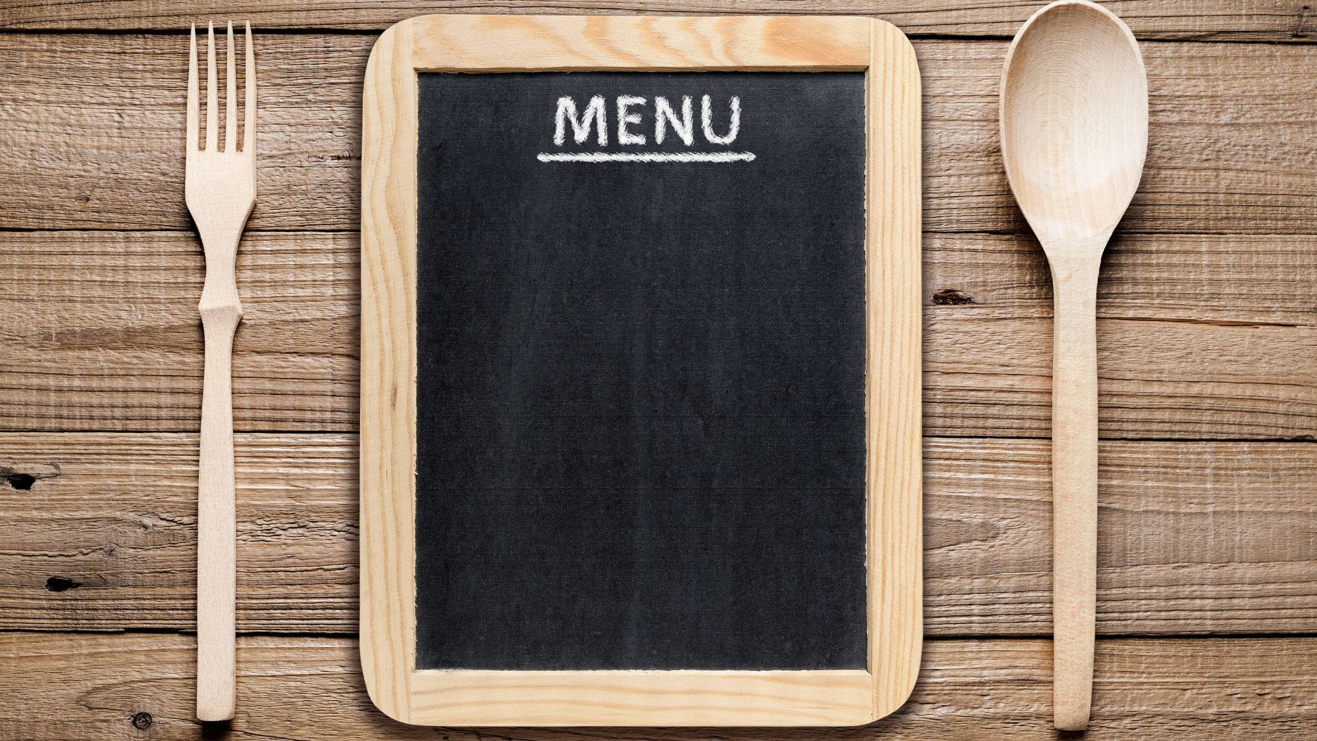 wooden table, rustic wooden table, fork, Full HD Desktop Wallpaper
