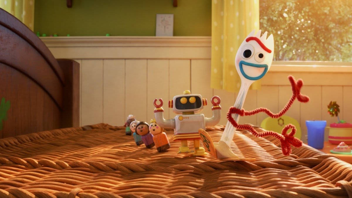 Forky, robot, red spaghetti limbs, SD Desktop Wallpaper