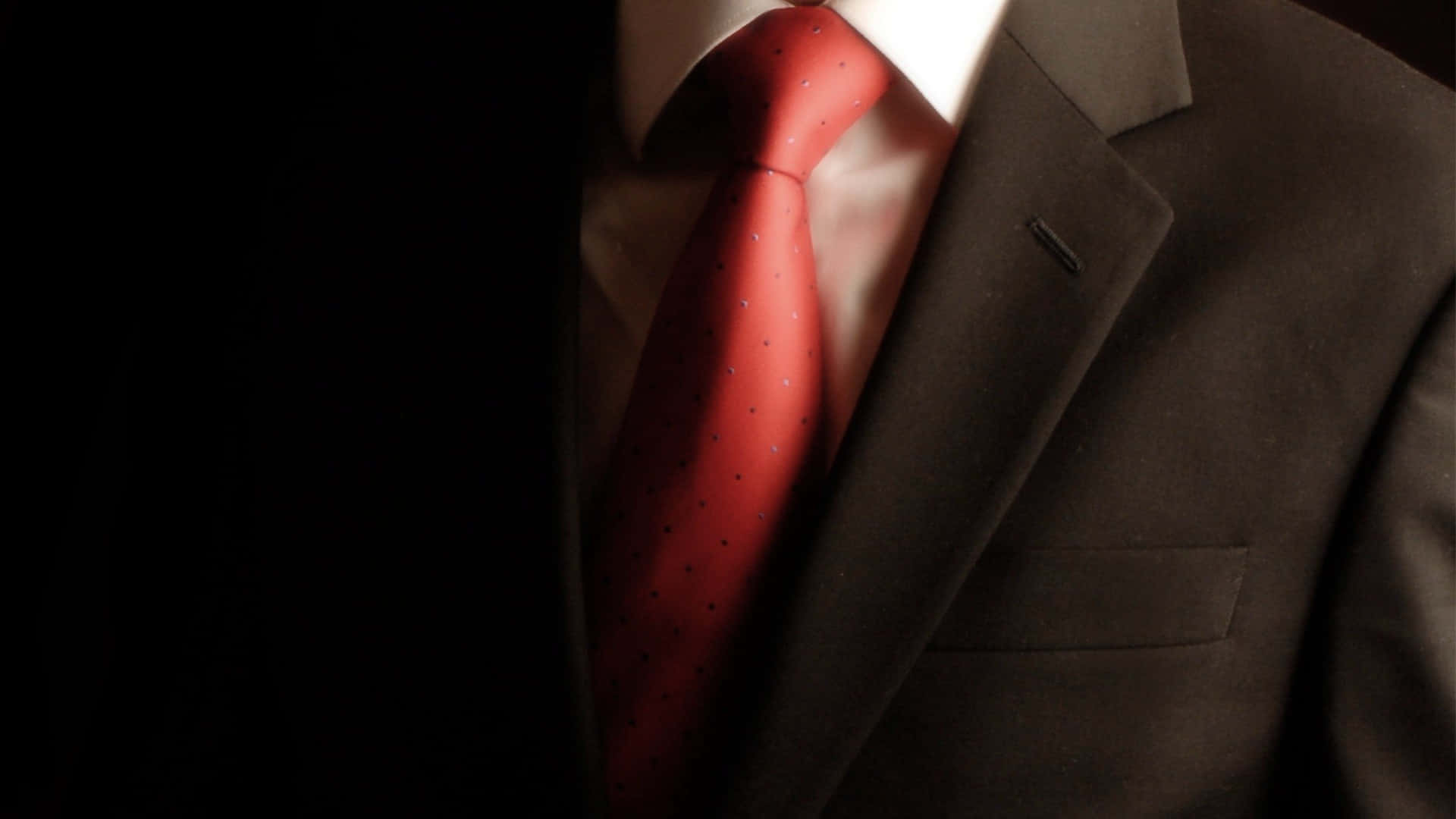 formal suit, dark suit, vibrant red polka dot tie, Full HD Desktop Wallpaper