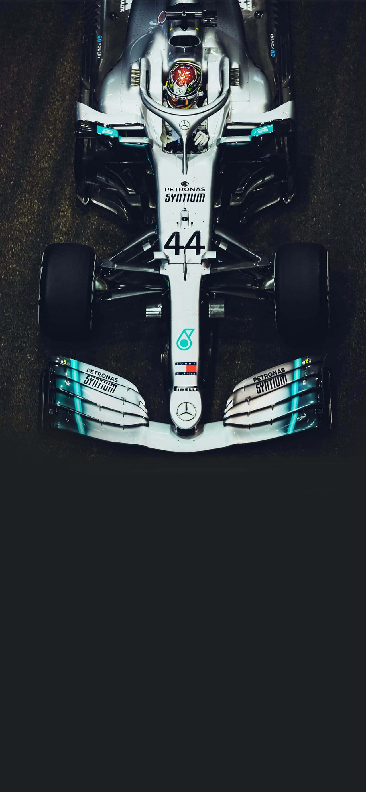 Formula 1, silver and teal Formula 1 car, number 44, 2K Phone Wallpaper