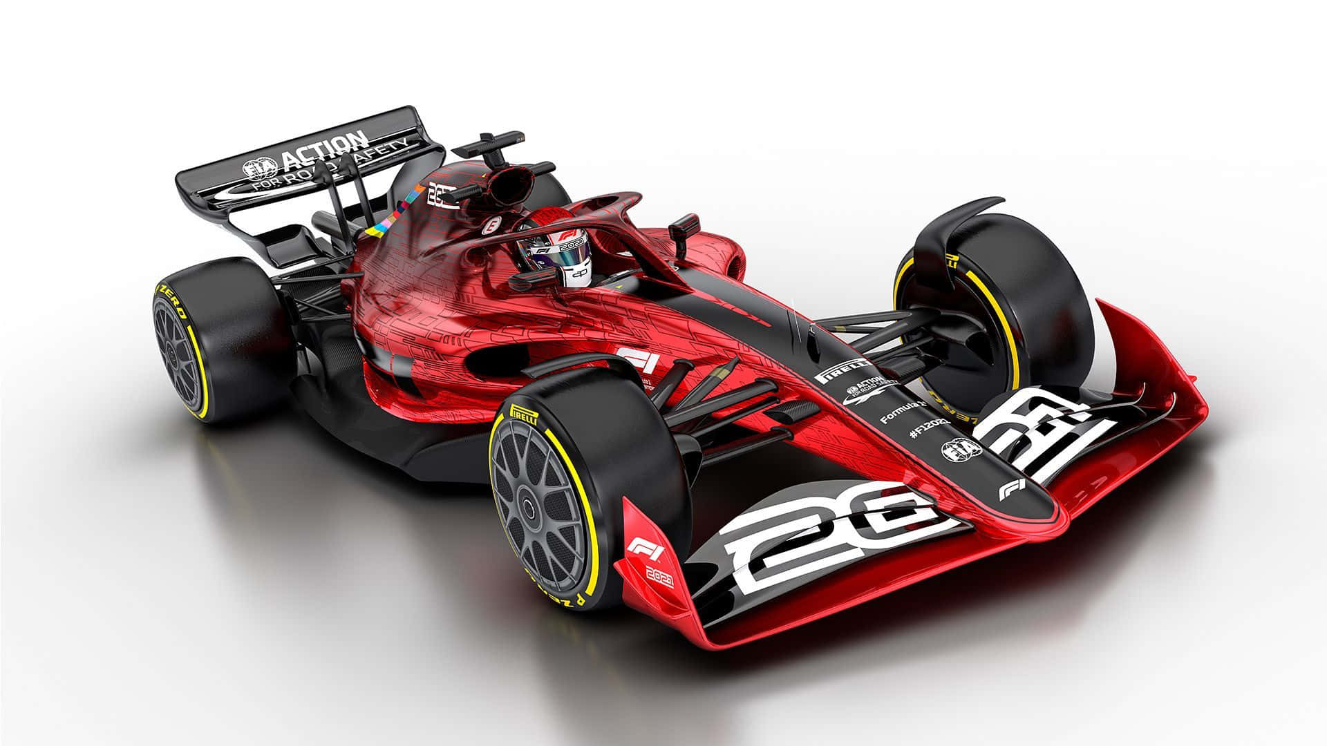 Formula 1, number 26, sleek red and black, Full HD Desktop Wallpaper