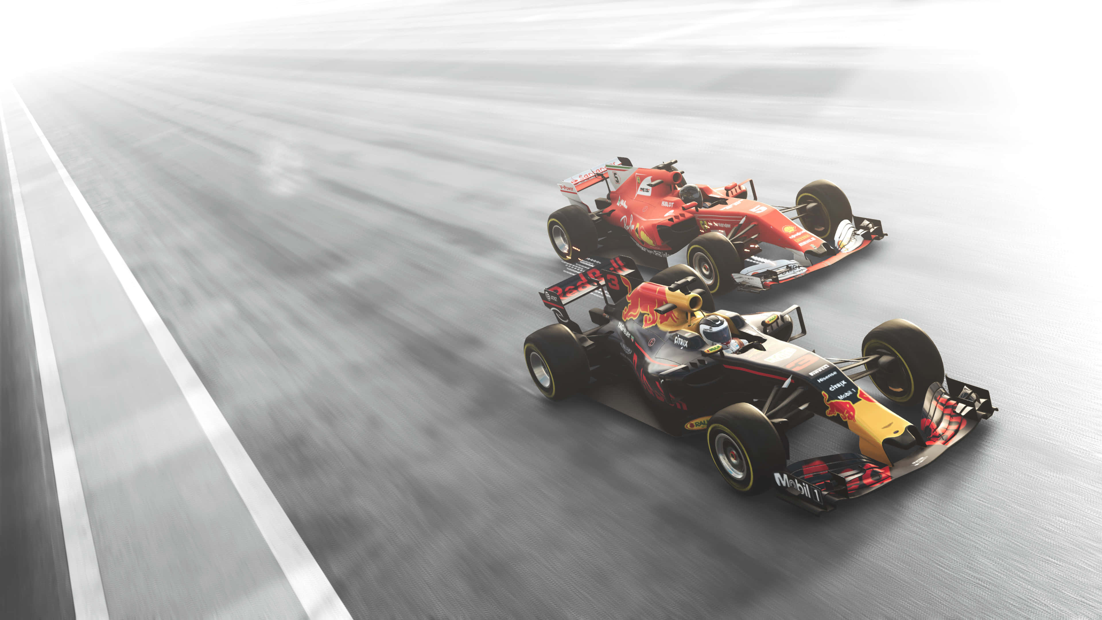 Formula 1, racing cars, track, 4K Desktop Wallpaper