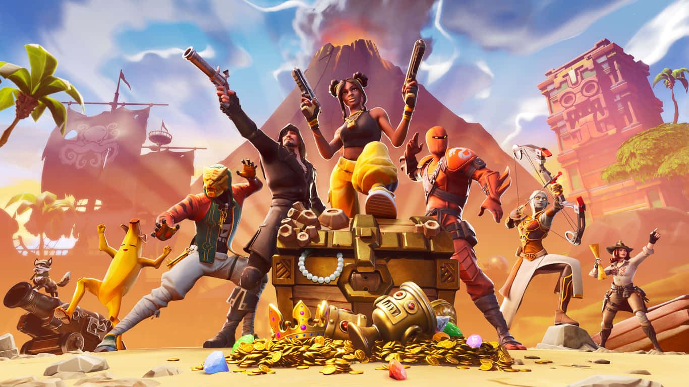 Fortnite, 1366x768, tropical island, HD Desktop Wallpaper