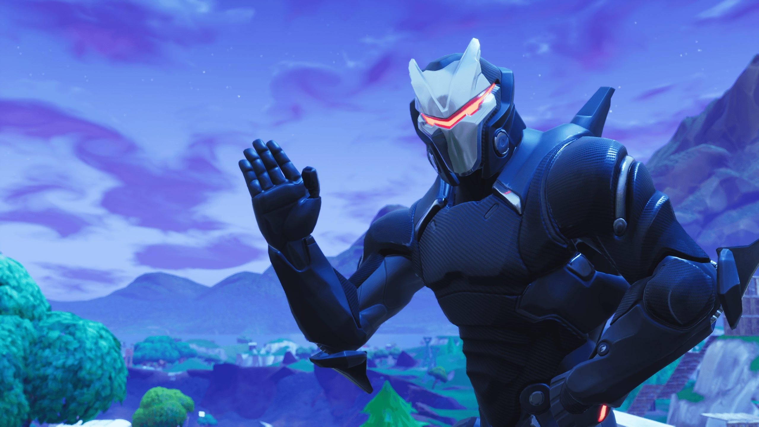 Fortnite, 2560x1440, glowing red eyes, 2K Desktop Wallpaper