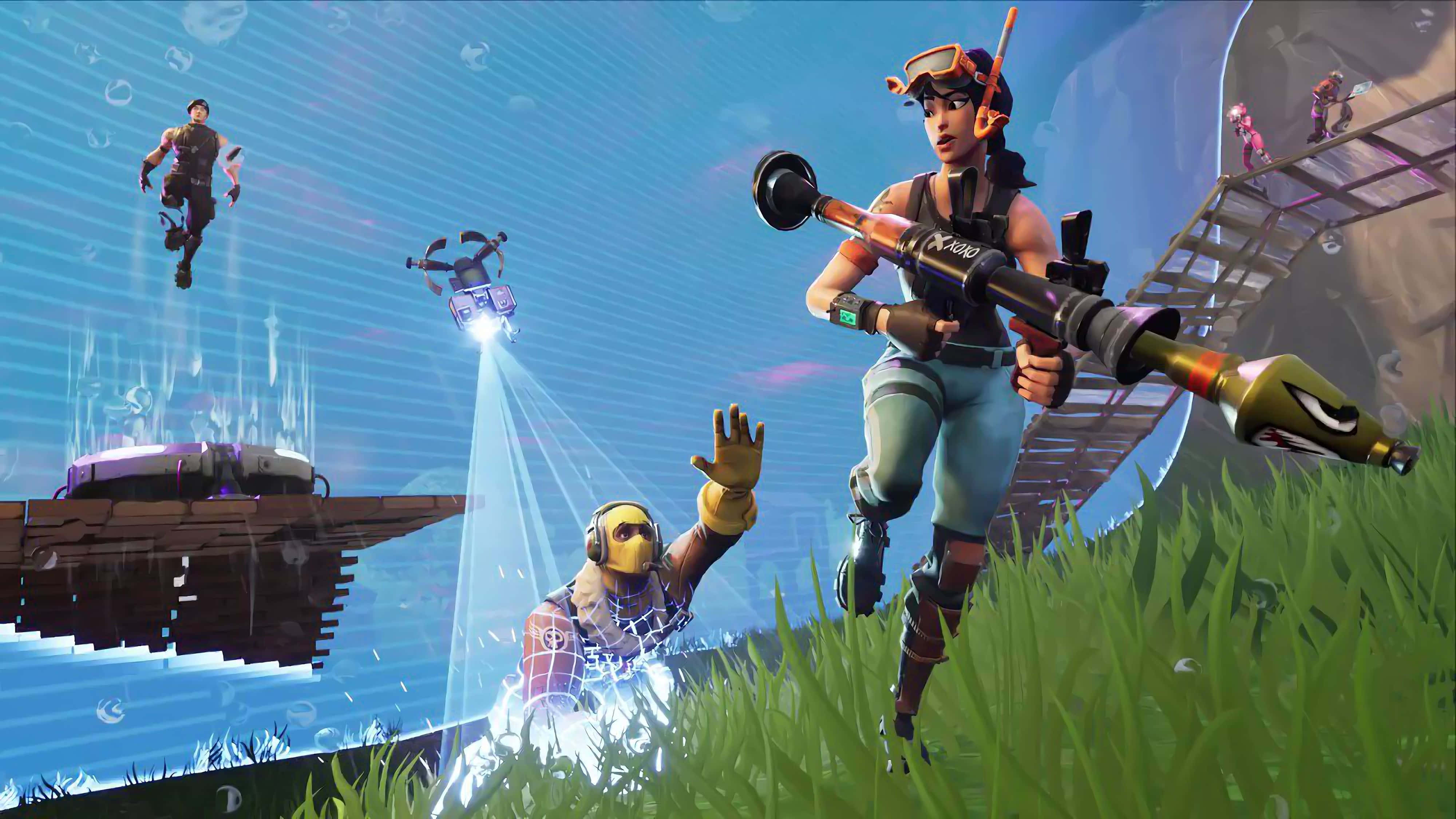 Fortnite Battle Royale, 4K, grassy field, 4K Desktop Wallpaper