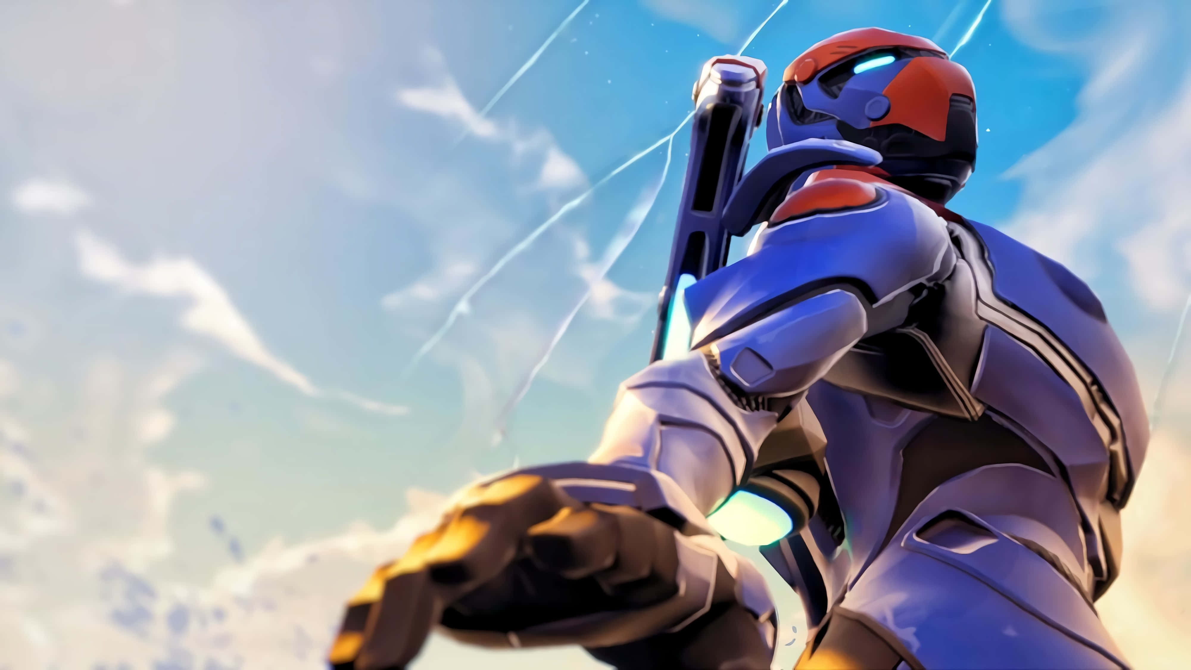 Fortnite Battle Royale, 4K, blue and red gear, 4K Desktop Wallpaper