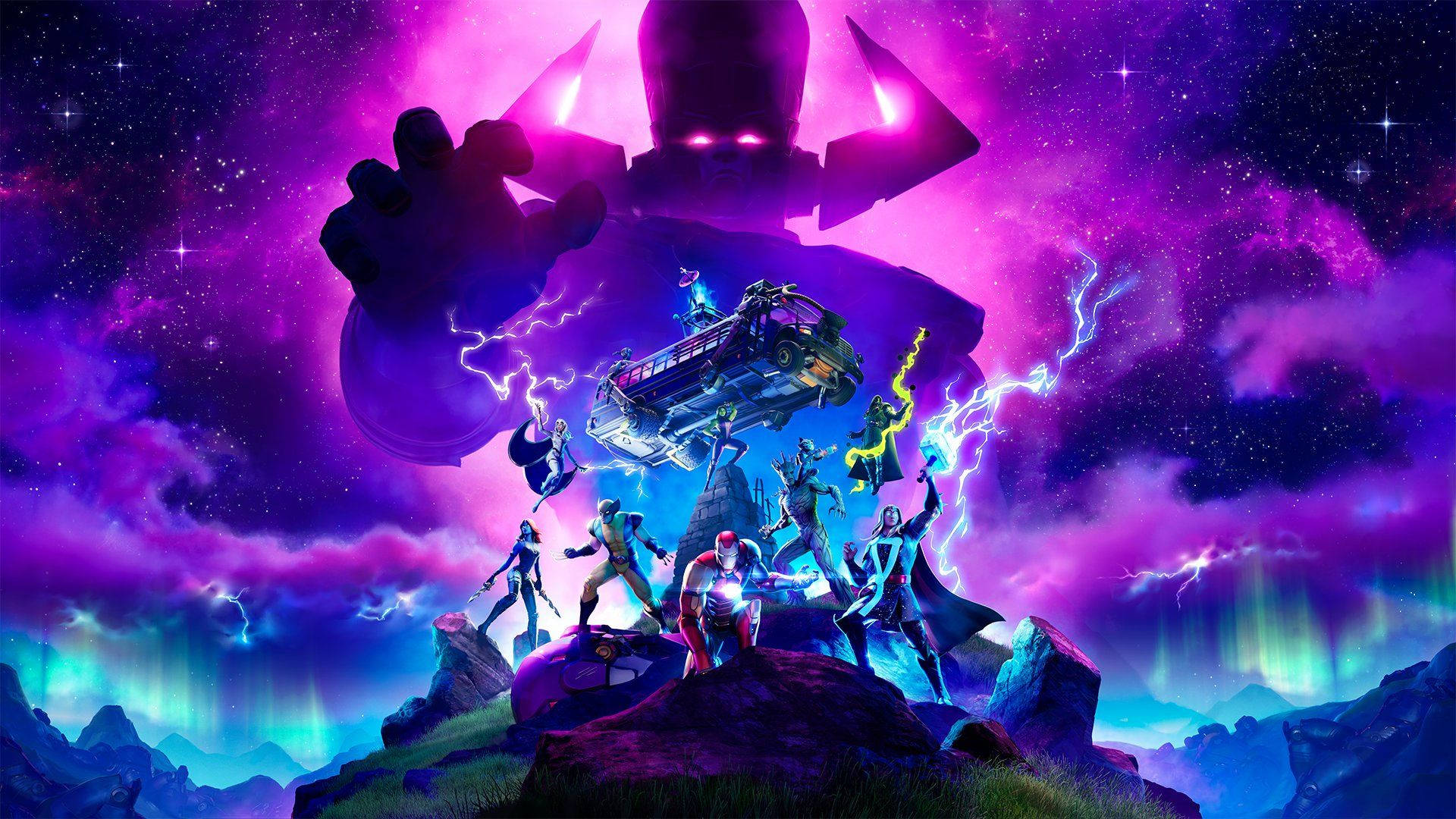 Fortnite Chapter 2 Season 6, cosmic hand, mountain peak, Full HD Desktop Wallpaper