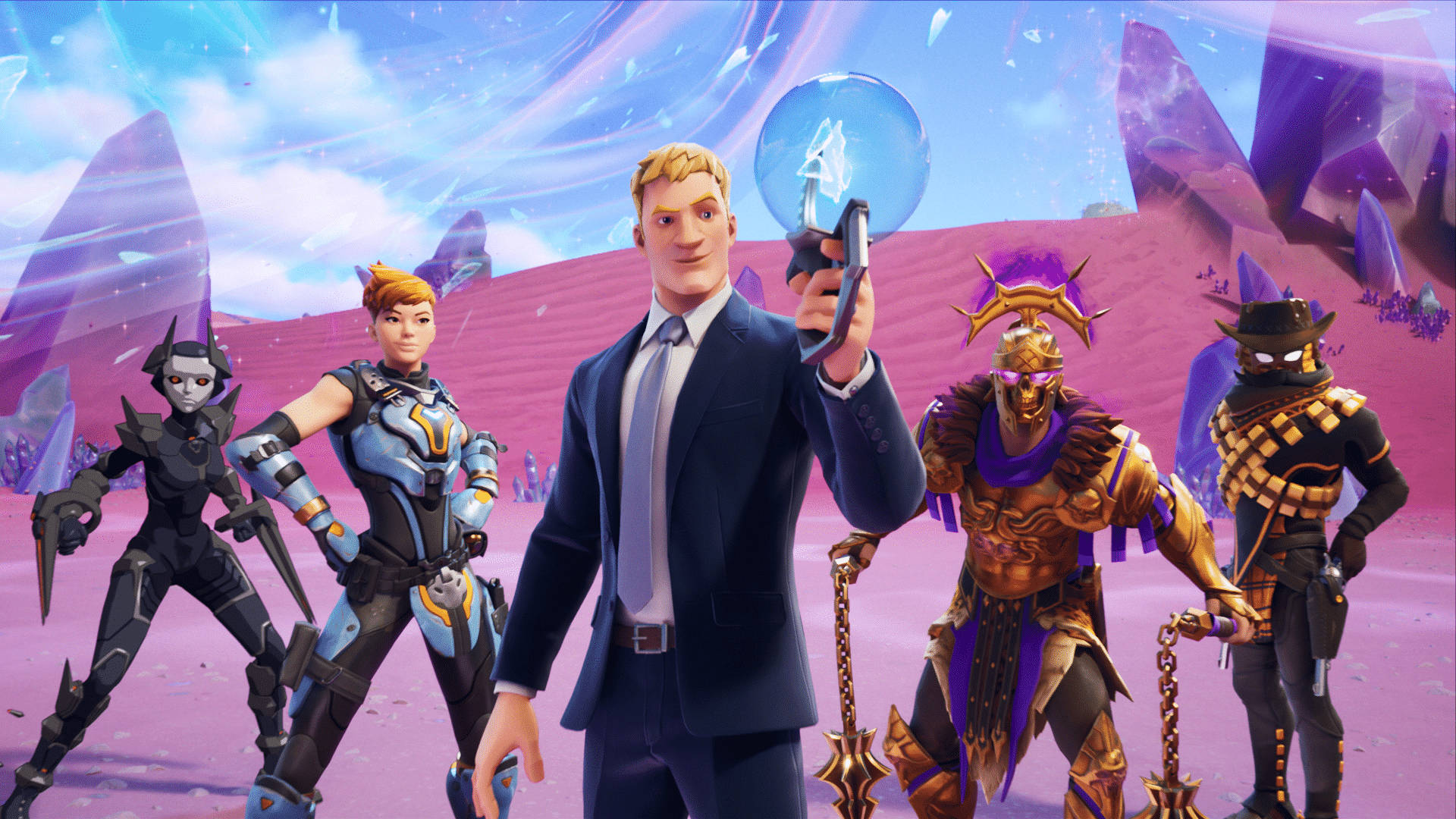 Fortnite Chapter 2 Season 6, glowing orb, surreal purple desert landscape, Full HD Desktop Wallpaper