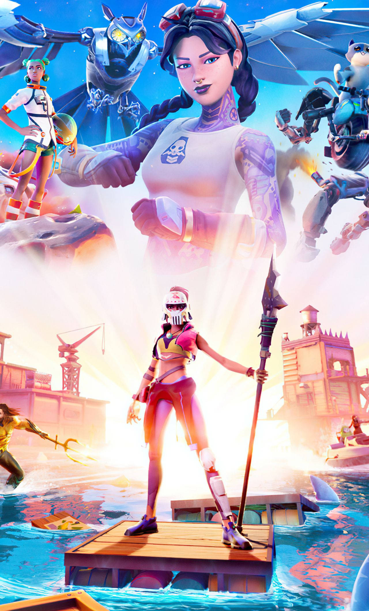 Fortnite, Chapter 2 Season 6, floating dock, Full HD Phone Wallpaper