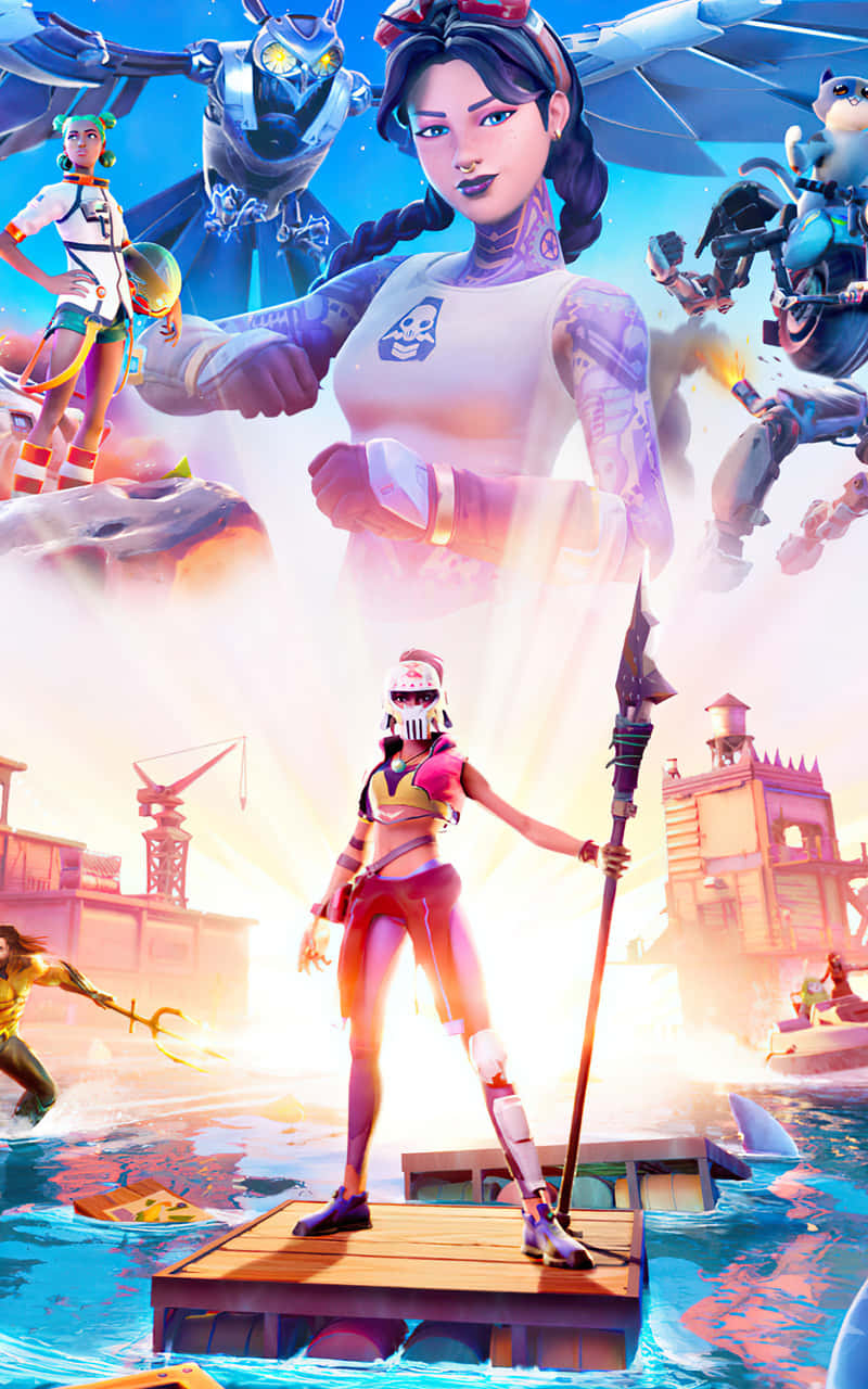 Fortnite Chapter 2 Season 7, warrior, dock, HD Phone Wallpaper