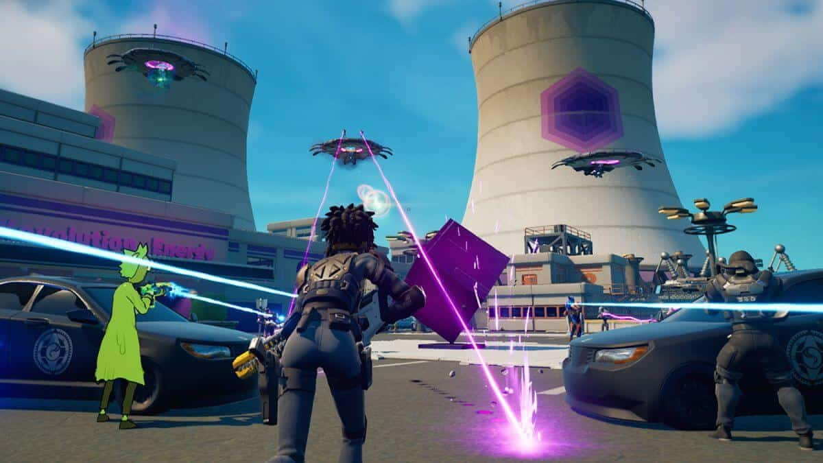 Fortnite Chapter 2 Season 7, icy wastelands, glowing lasers, SD Desktop Wallpaper
