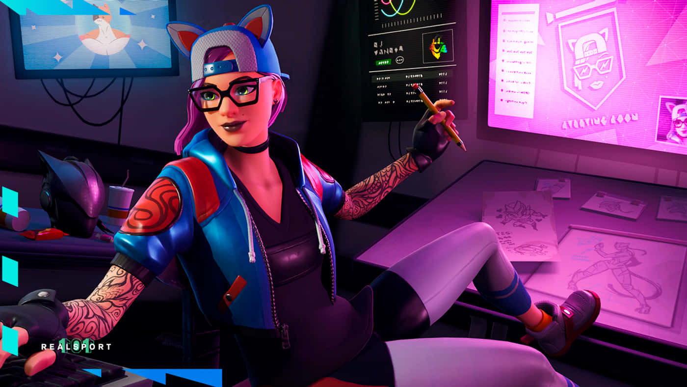 Fortnite Chapter 2 Season 7, cat ears, tattoos, HD Desktop Wallpaper