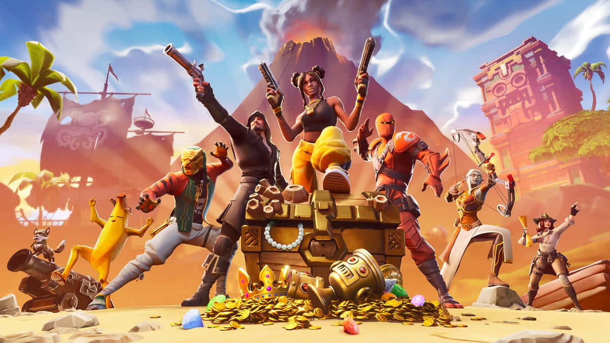Fortnite Chapter 2 Season 7, tropical island, volcano, SD Desktop Wallpaper