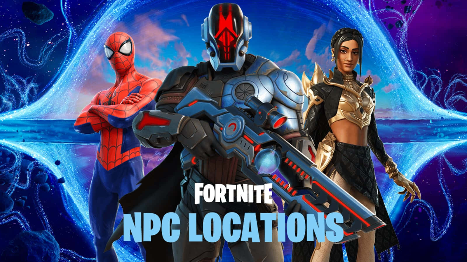 Fortnite Chapter 3 Season 1, cosmic blue, purple energy swirl, HD Desktop Wallpaper
