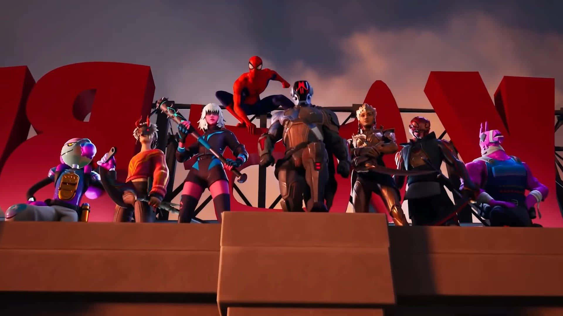 Fortnite Chapter 3 Season 1, rooftop, twilight sky, Full HD Desktop Wallpaper