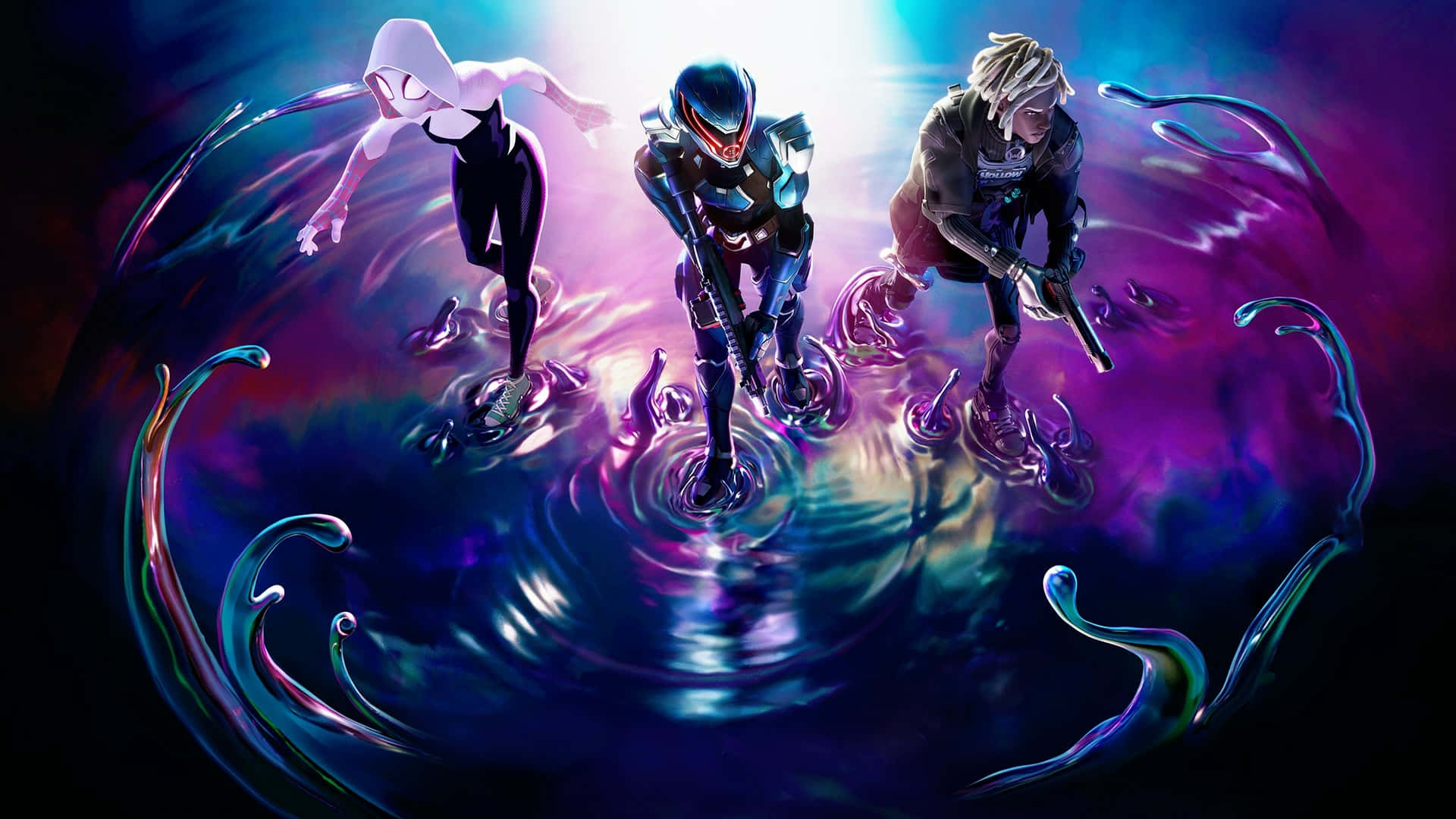 Fortnite Chapter 3 Season 1, anime characters, swirling vortex, Full HD Desktop Wallpaper